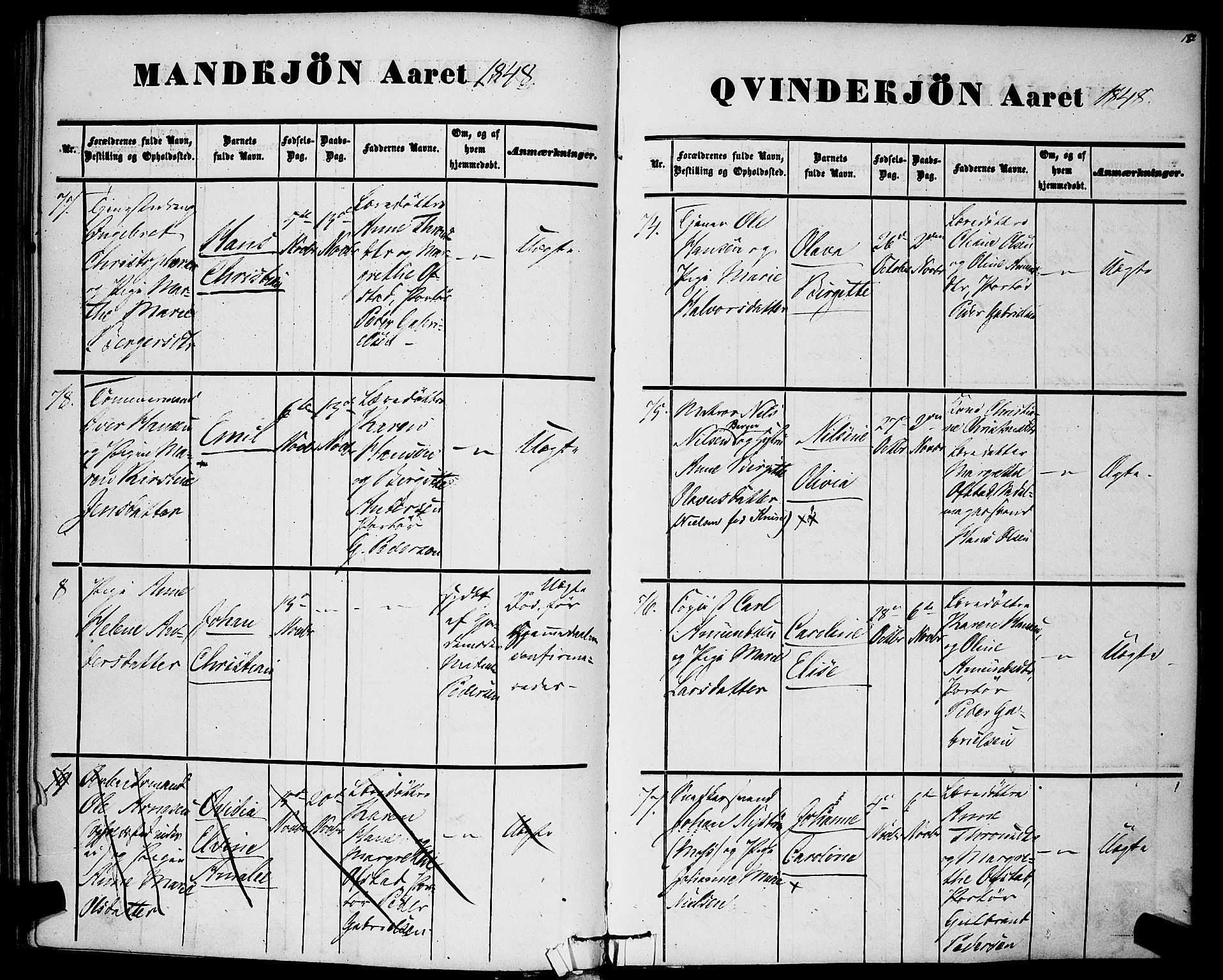 Rikshospitalet prestekontor Kirkebøker, AV/SAO-A-10309b/F/L0003: Parish register (official) no. 3, 1841-1853, p. 182