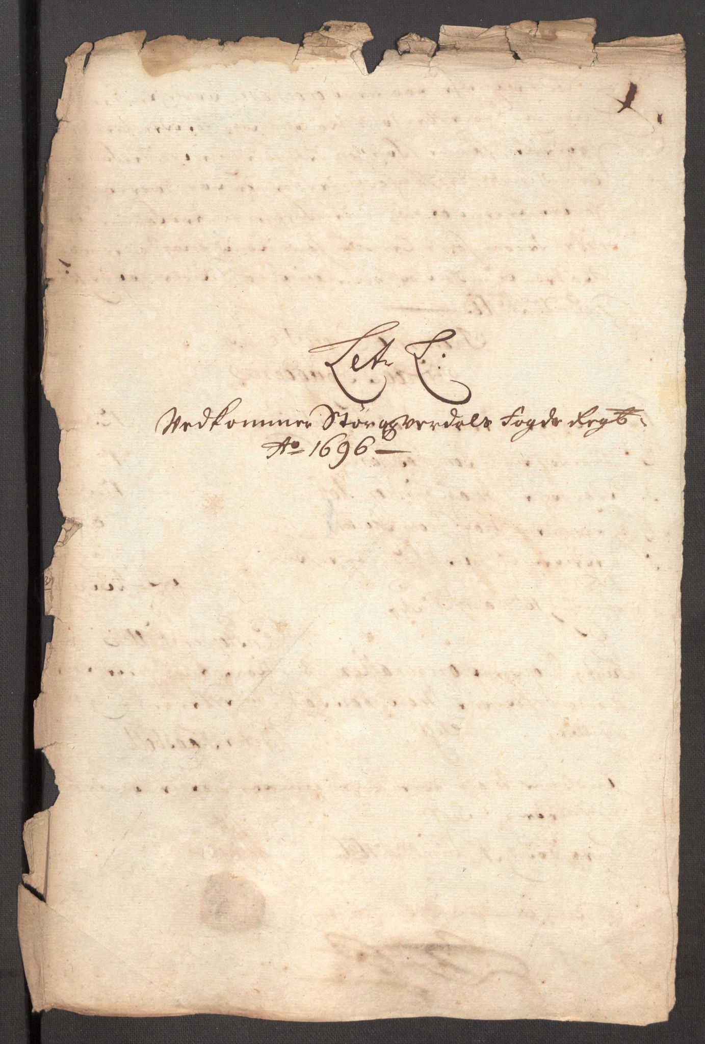 Rentekammeret inntil 1814, Reviderte regnskaper, Fogderegnskap, RA/EA-4092/R62/L4188: Fogderegnskap Stjørdal og Verdal, 1696, p. 137
