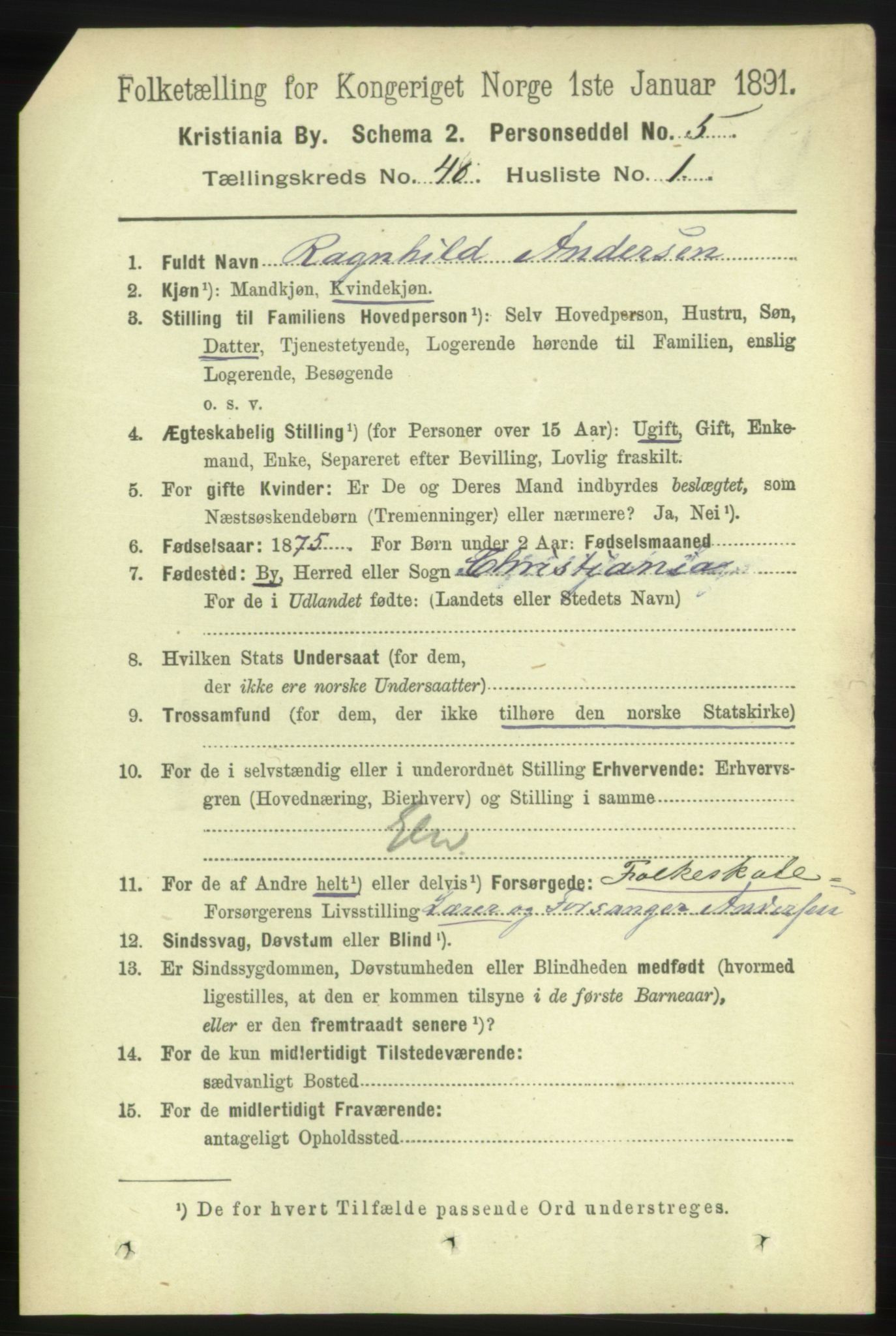 RA, 1891 census for 0301 Kristiania, 1891, p. 22801