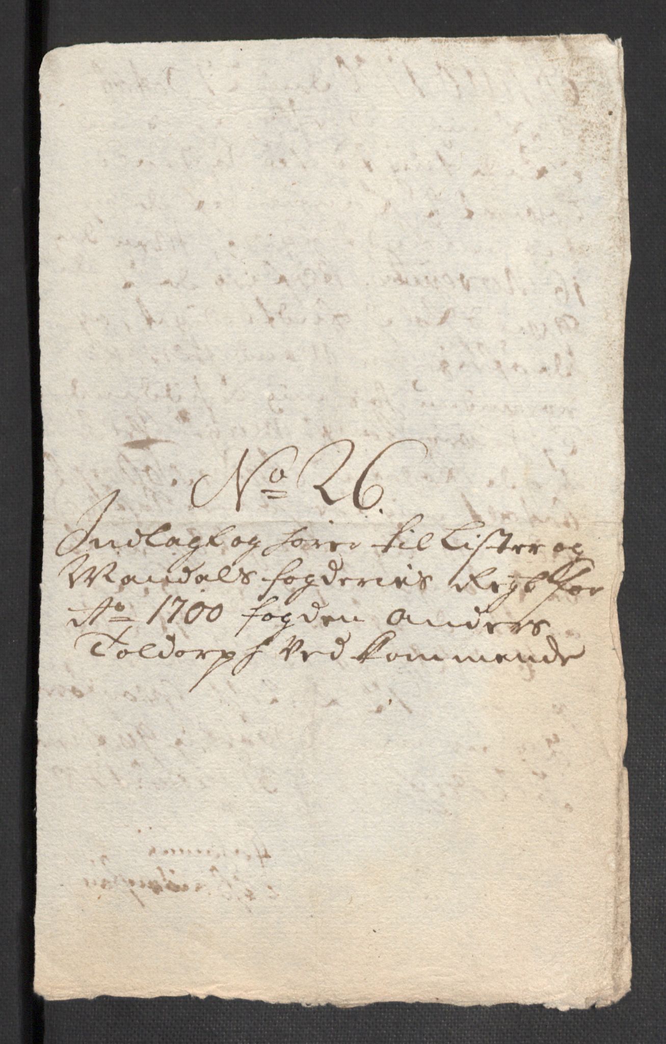 Rentekammeret inntil 1814, Reviderte regnskaper, Fogderegnskap, AV/RA-EA-4092/R43/L2548: Fogderegnskap Lista og Mandal, 1700, p. 221