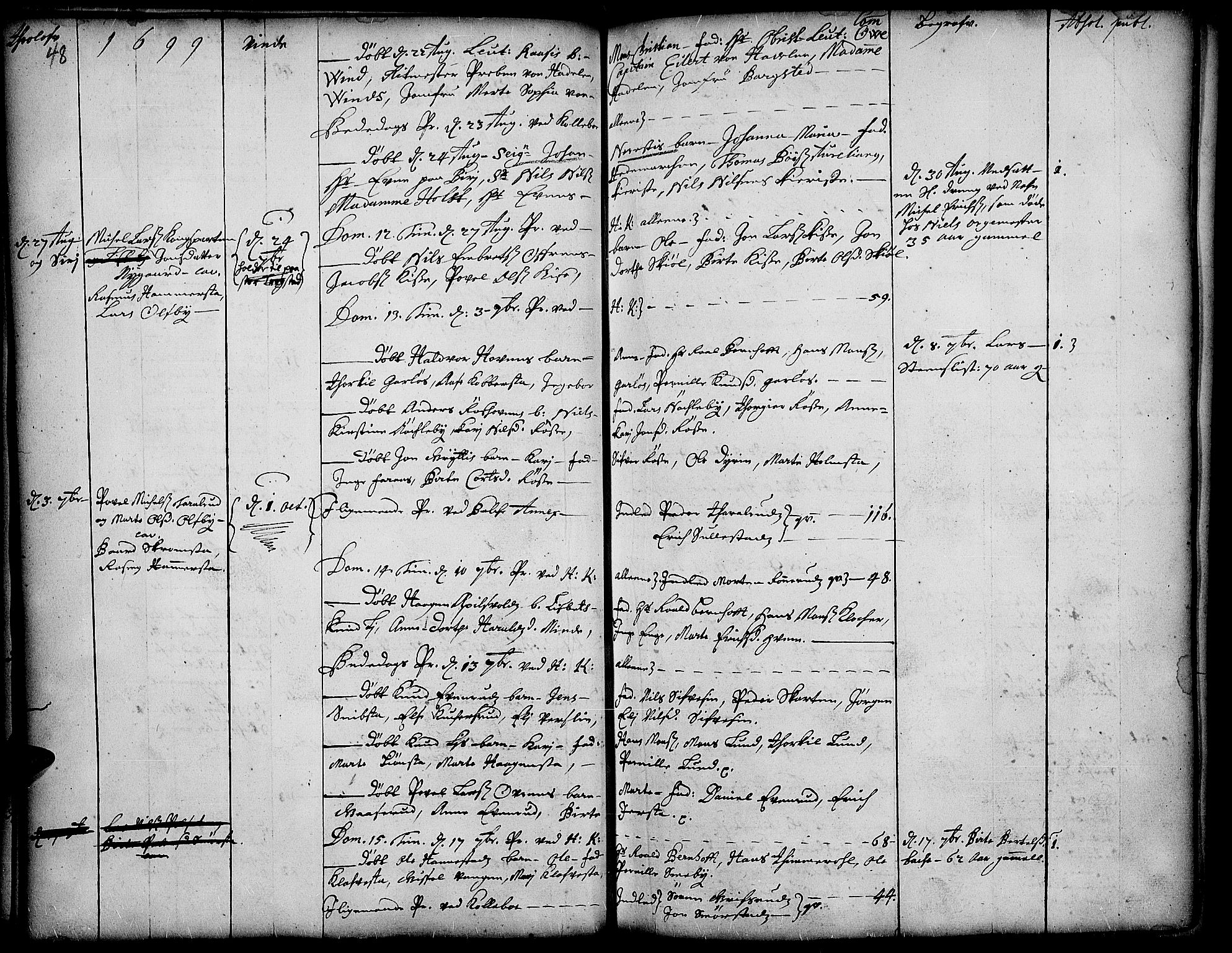 Toten prestekontor, SAH/PREST-102/H/Ha/Haa/L0001: Parish register (official) no. 1, 1695-1713, p. 48