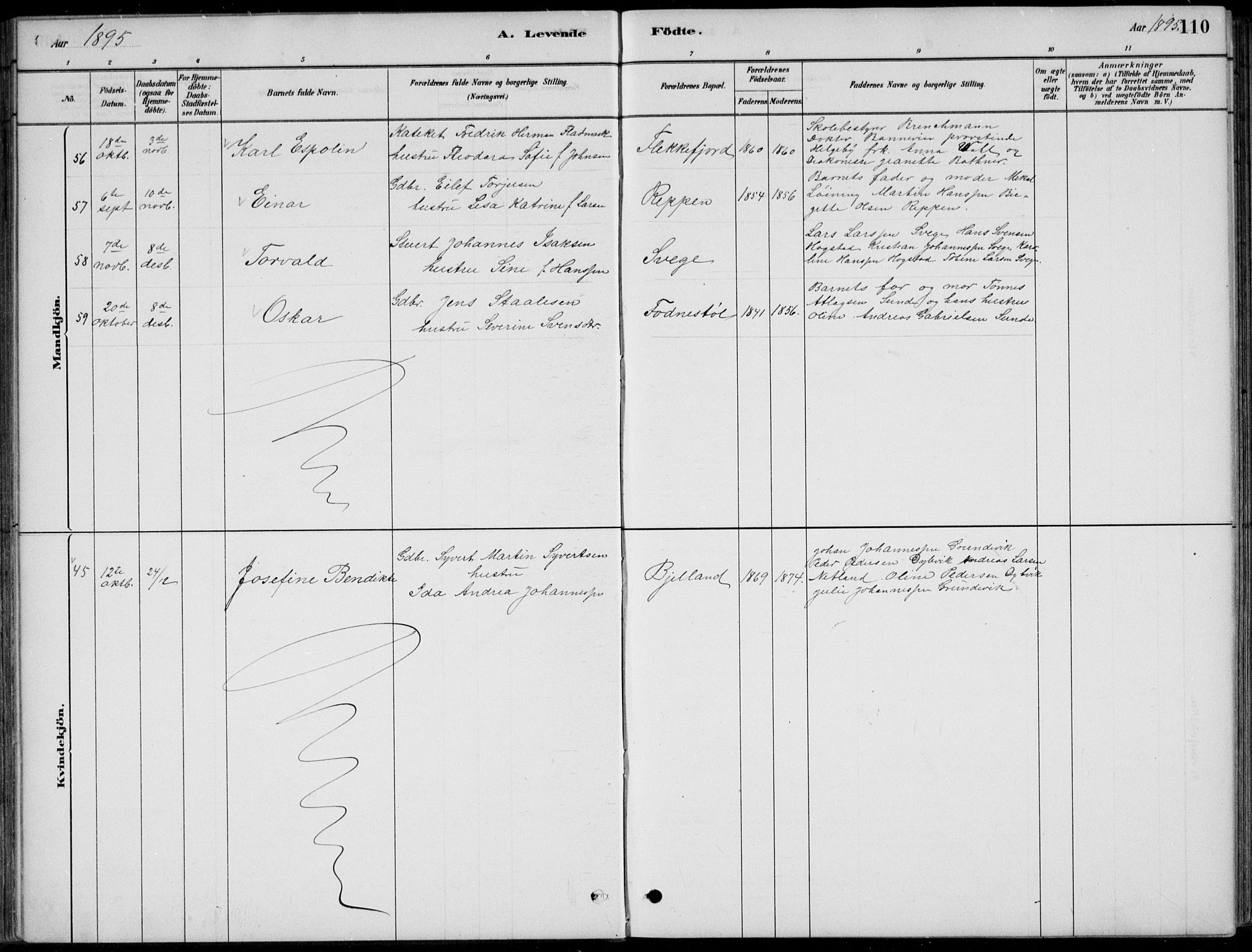 Flekkefjord sokneprestkontor, AV/SAK-1111-0012/F/Fb/Fbc/L0007: Parish register (copy) no. B 7, 1880-1902, p. 110