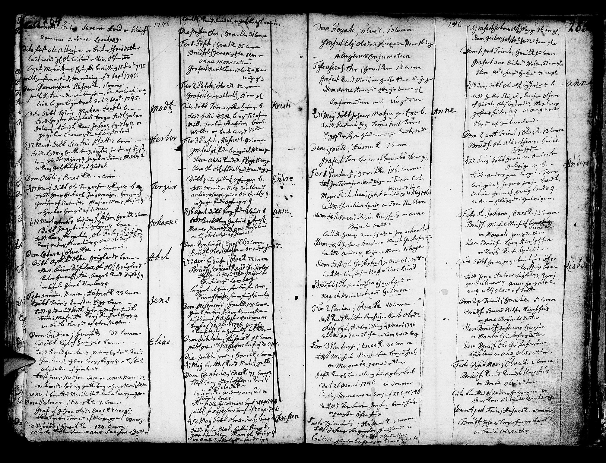 Kvinnherad sokneprestembete, AV/SAB-A-76401/H/Haa: Parish register (official) no. A 2, 1710-1753, p. 264-265