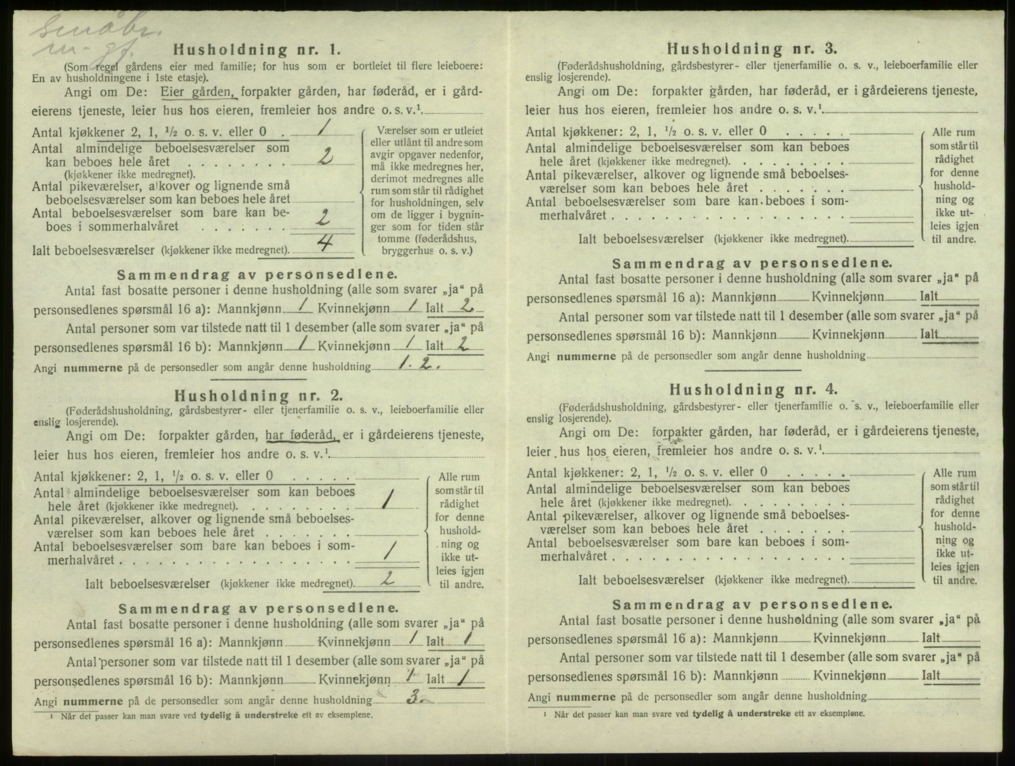SAB, 1920 census for Bremanger, 1920, p. 939