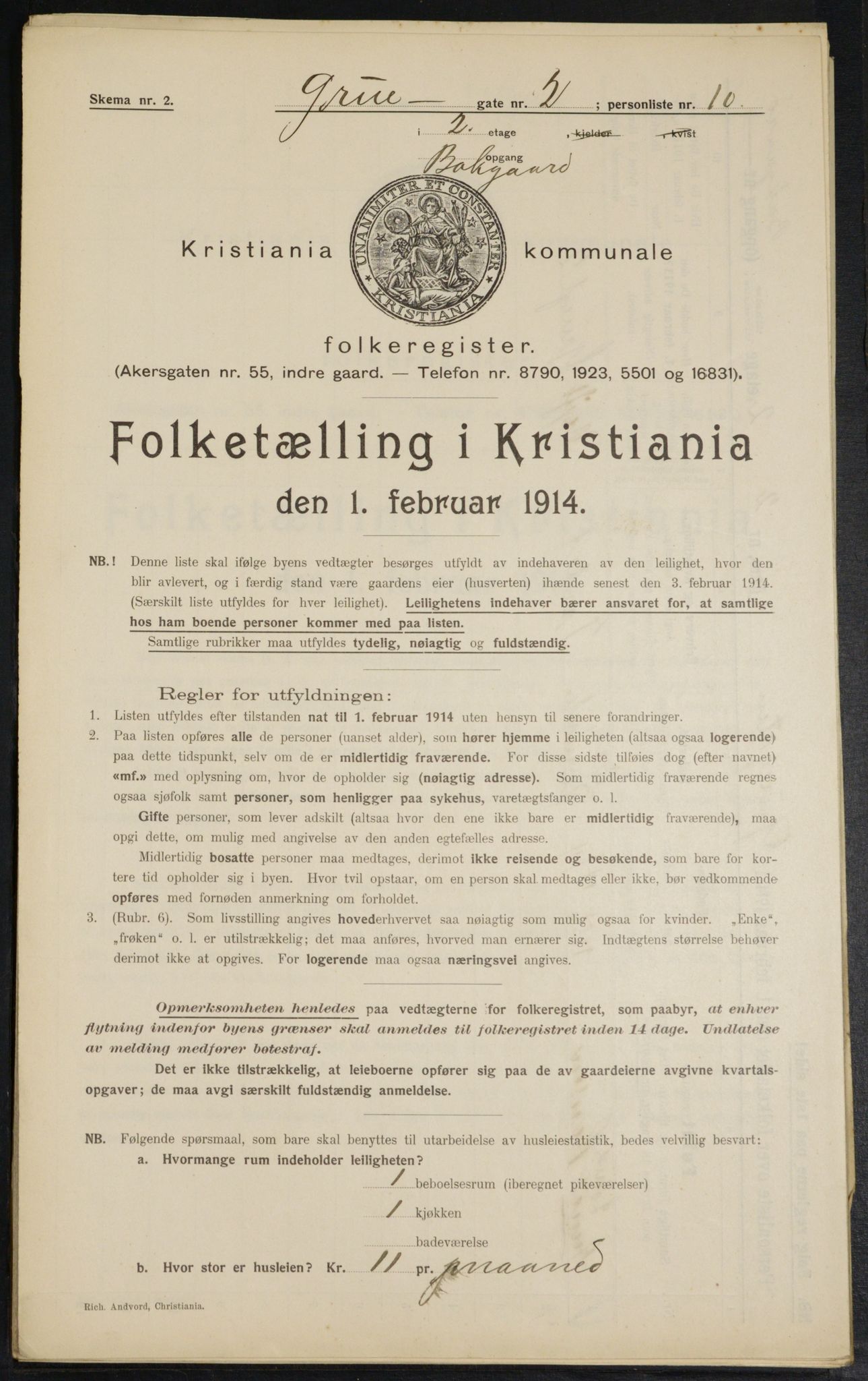 OBA, Municipal Census 1914 for Kristiania, 1914, p. 30355