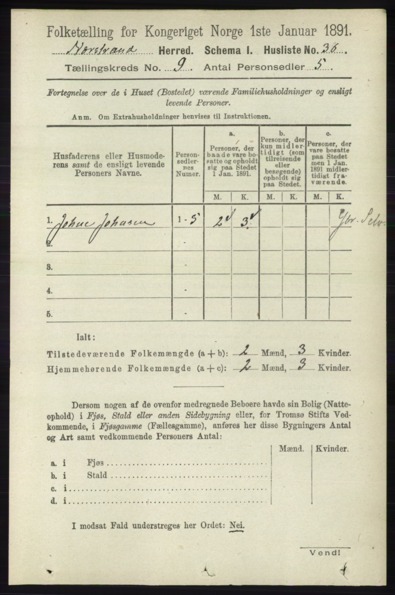 RA, 1891 census for 1139 Nedstrand, 1891, p. 1654