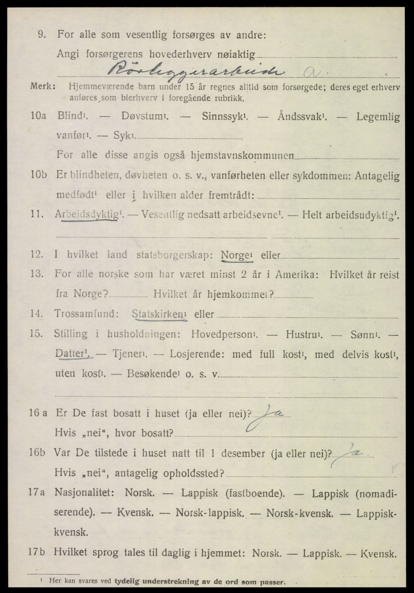 SAT, 1920 census for Leksvik, 1920, p. 6131