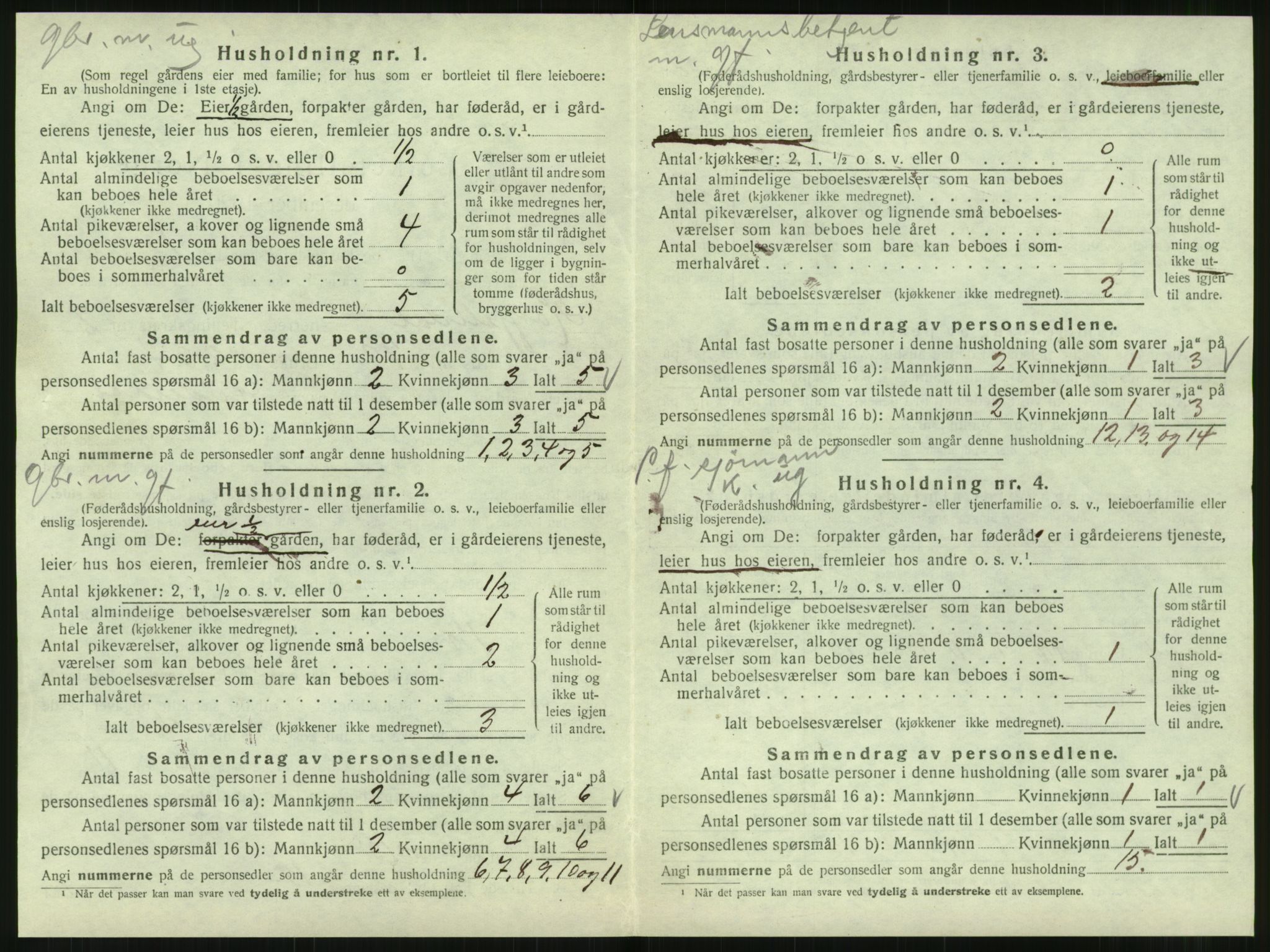 SAT, 1920 census for Hattfjelldal, 1920, p. 81