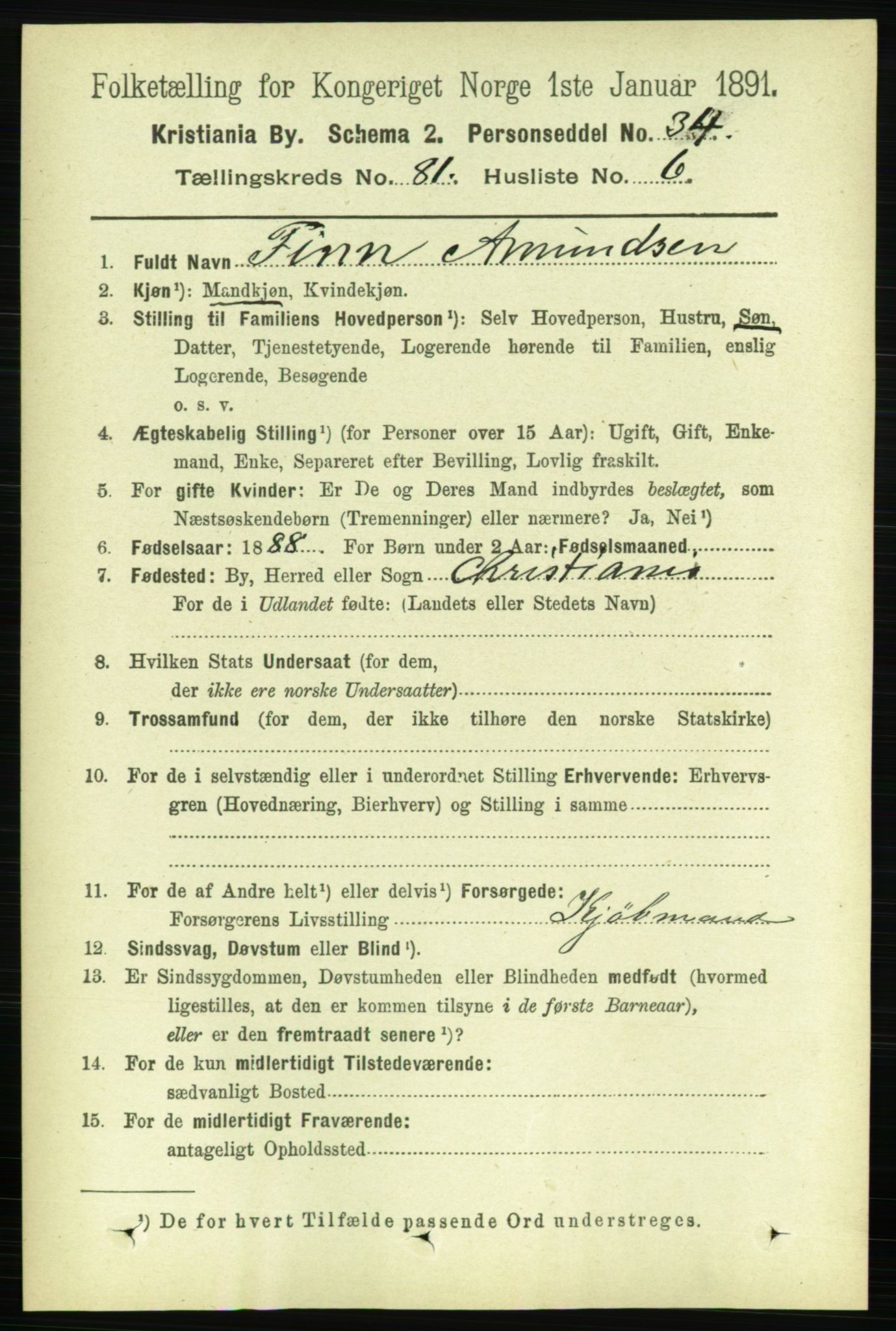 RA, 1891 census for 0301 Kristiania, 1891, p. 41752