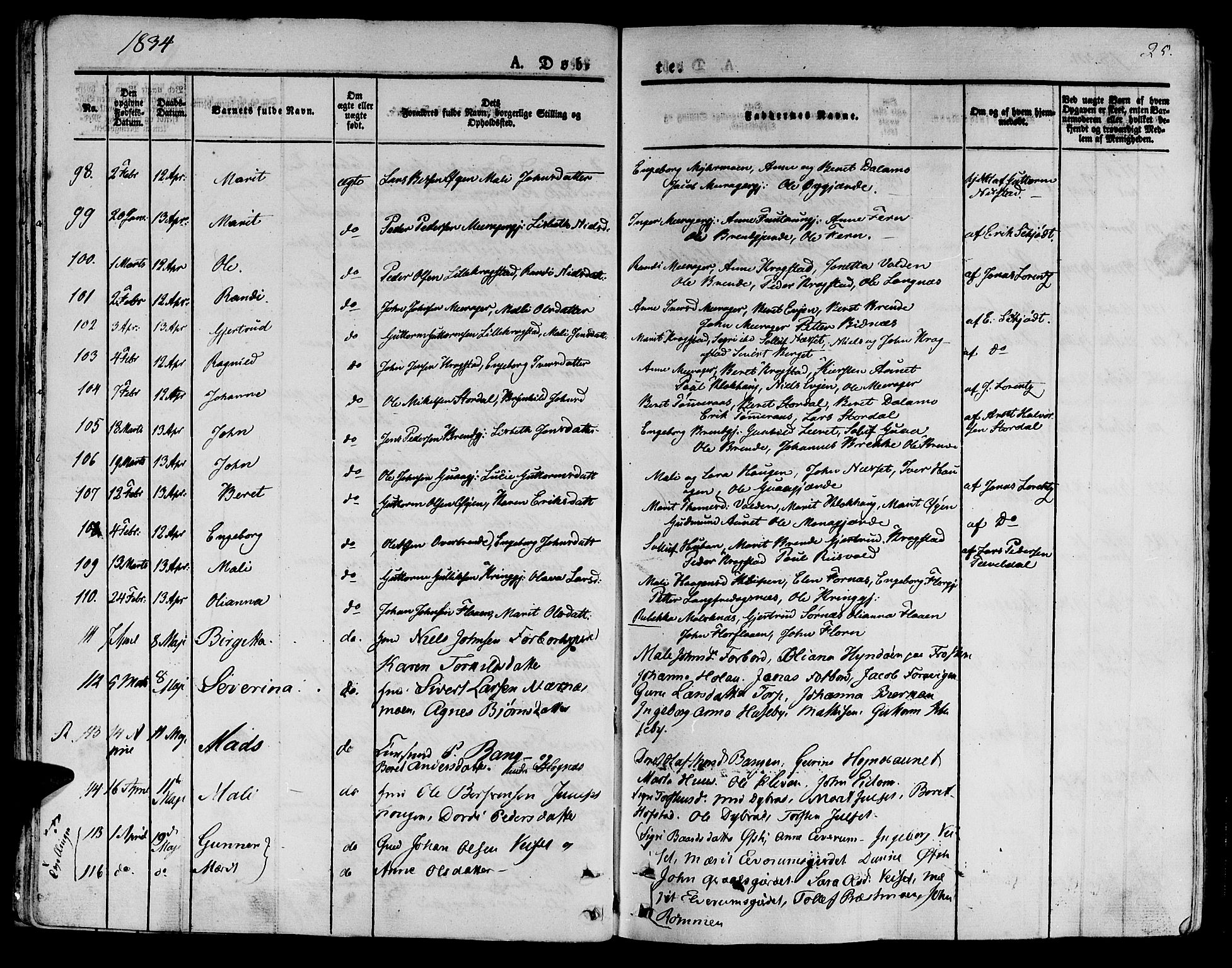 Ministerialprotokoller, klokkerbøker og fødselsregistre - Nord-Trøndelag, AV/SAT-A-1458/709/L0071: Parish register (official) no. 709A11, 1833-1844, p. 25