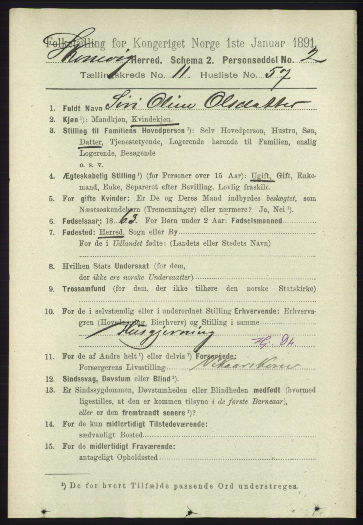 RA, 1891 census for 1212 Skånevik, 1891, p. 3635