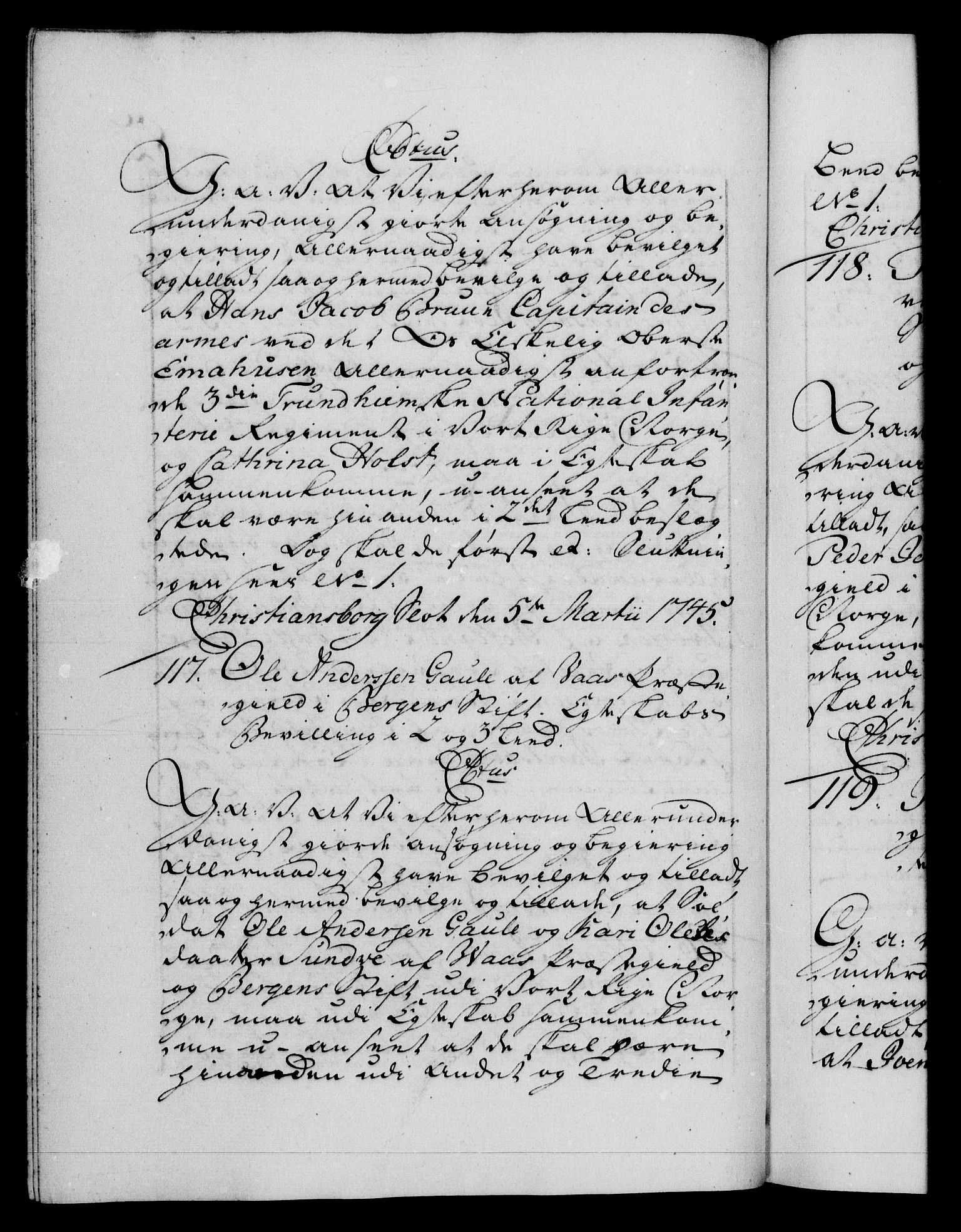 Danske Kanselli 1572-1799, RA/EA-3023/F/Fc/Fca/Fcaa/L0034: Norske registre, 1745-1746, p. 82b