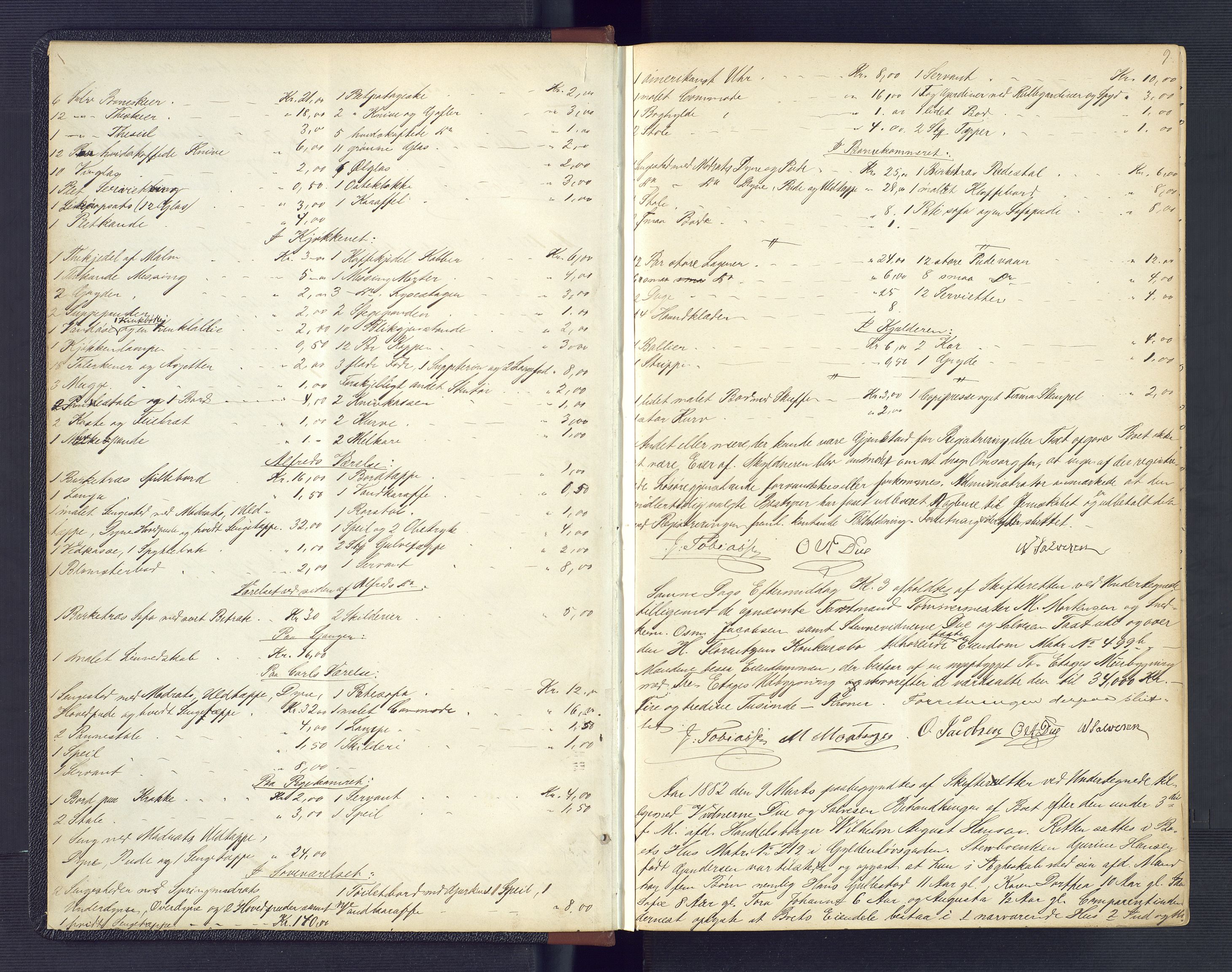 Kristiansand byrett, AV/SAK-1223-0001/H/Hc/L0032: Skifteregistreringsprotokoll nr. 4, med register, 1881-1888, p. 9