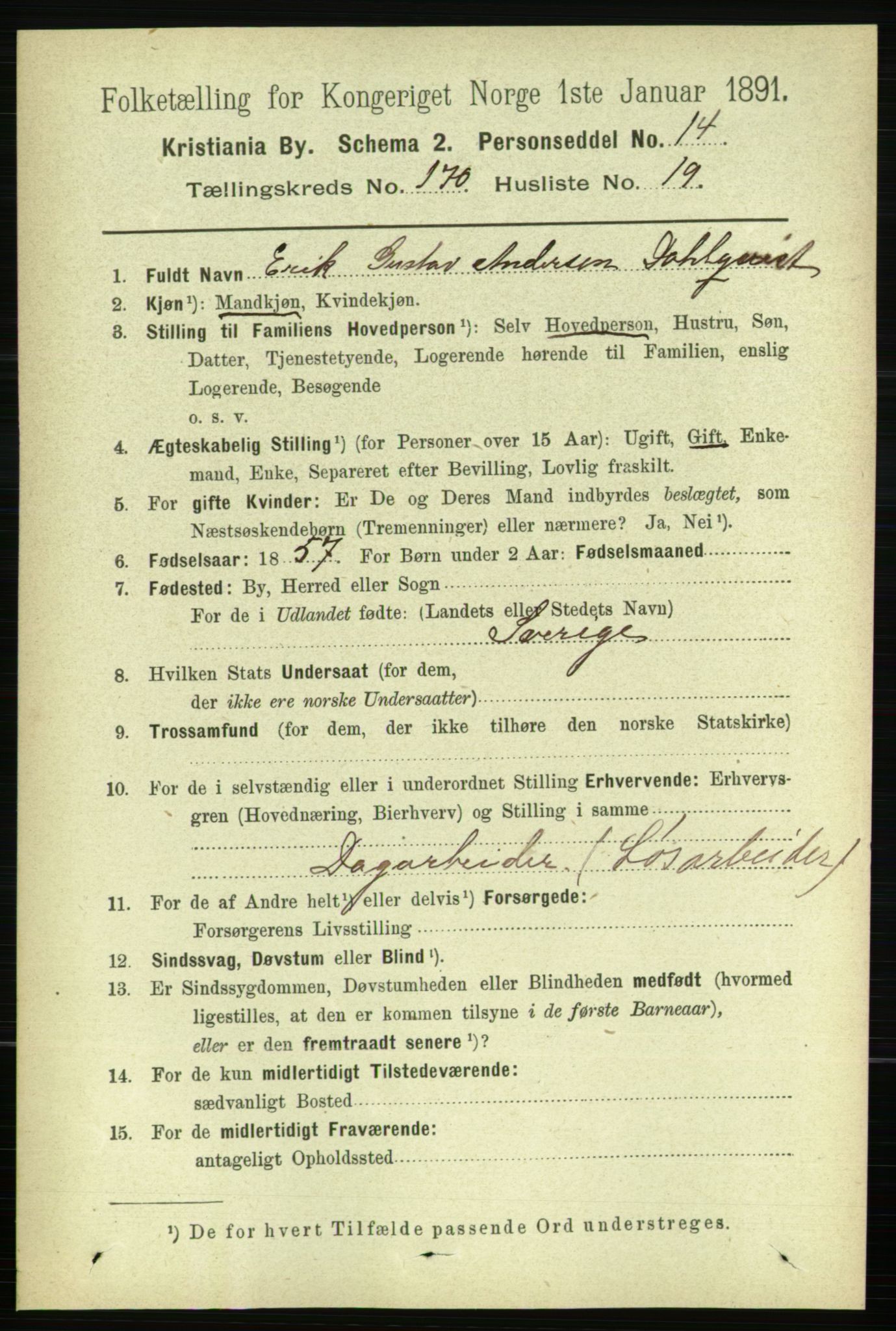 RA, 1891 census for 0301 Kristiania, 1891, p. 100324