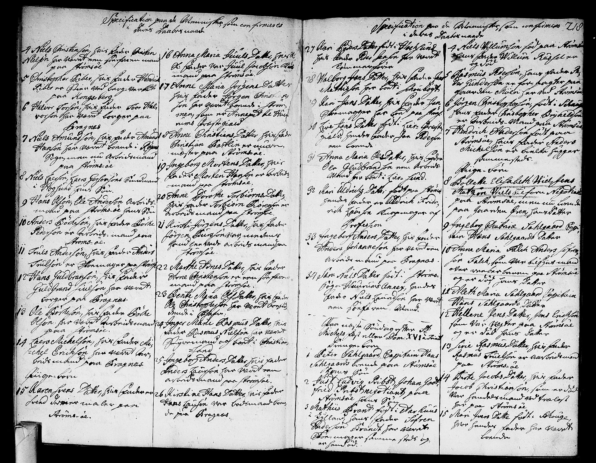 Strømsø kirkebøker, AV/SAKO-A-246/F/Fa/L0005: Parish register (official) no. I 5, 1734-1739, p. 218