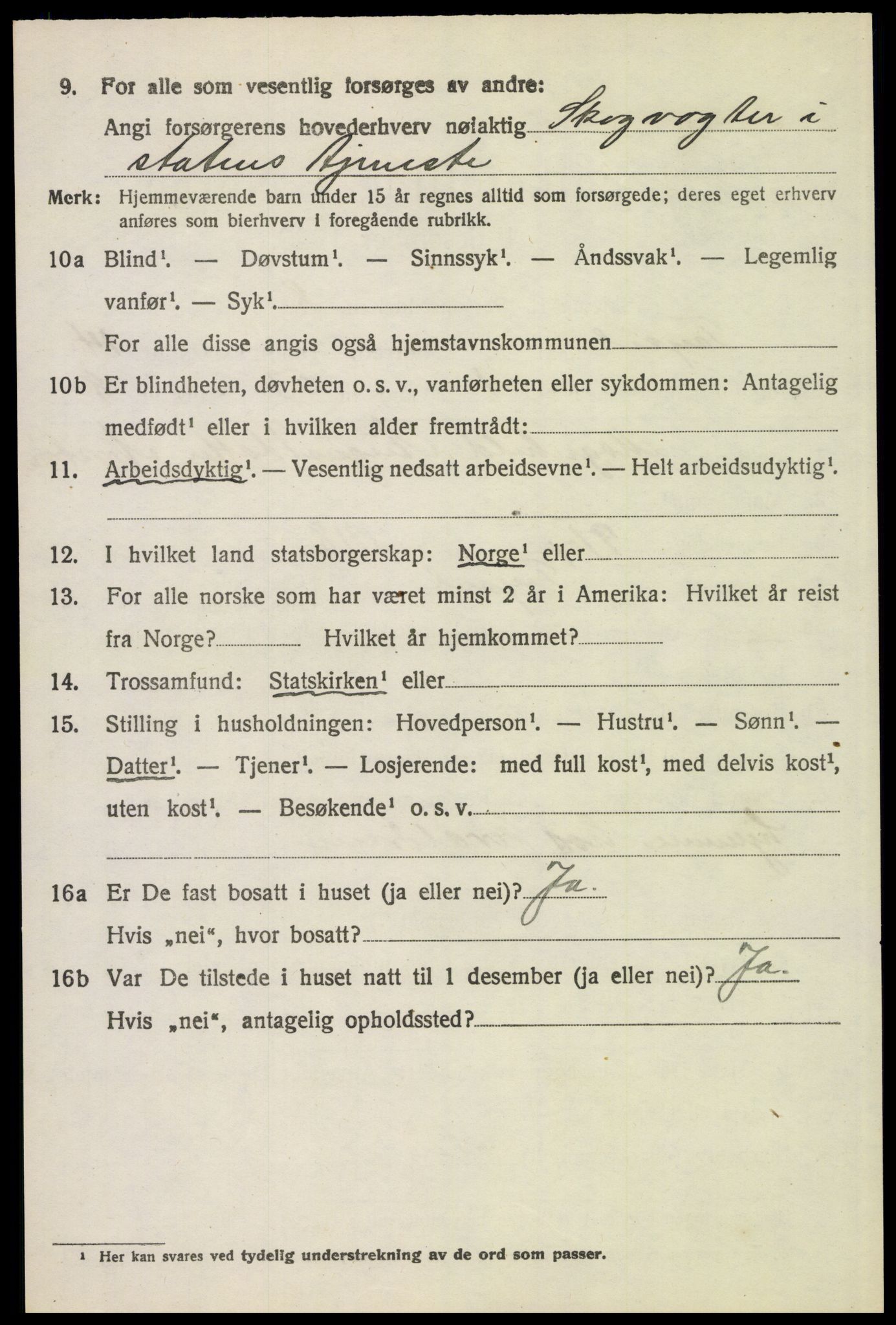 SAH, 1920 census for Trysil, 1920, p. 7880