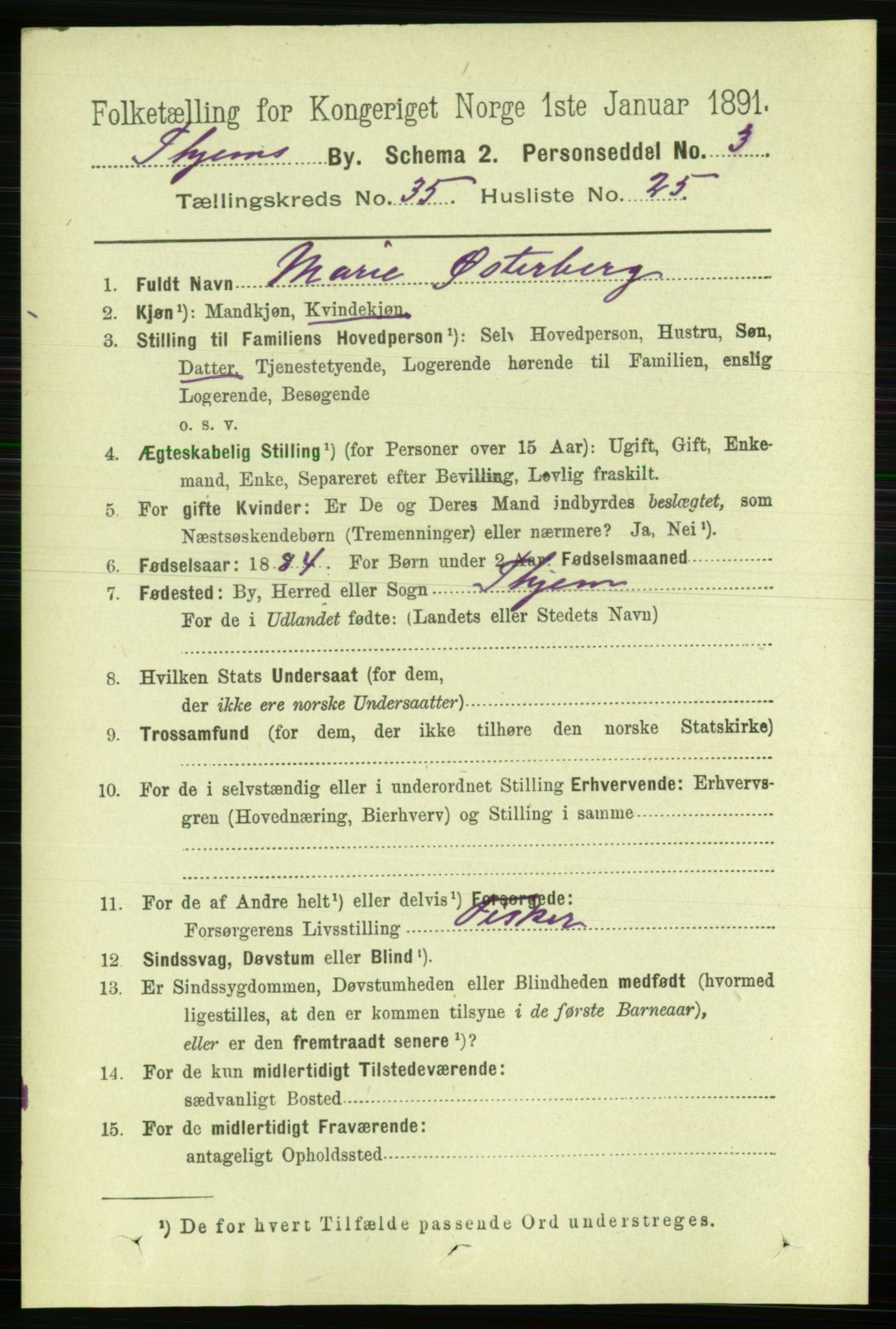 RA, 1891 census for 1601 Trondheim, 1891, p. 26658