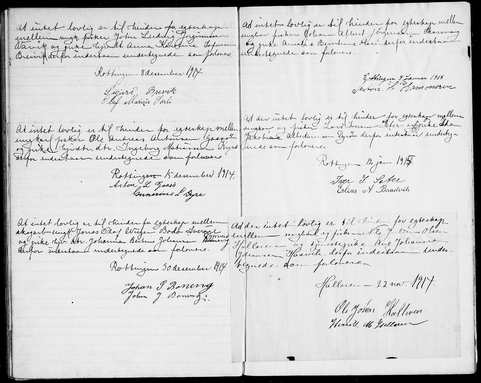 Frøya sokneprestkontor, AV/SAT-A-1116/1/I/I1/I1f: Banns register no. 640.I.1f.1, 1901-1917