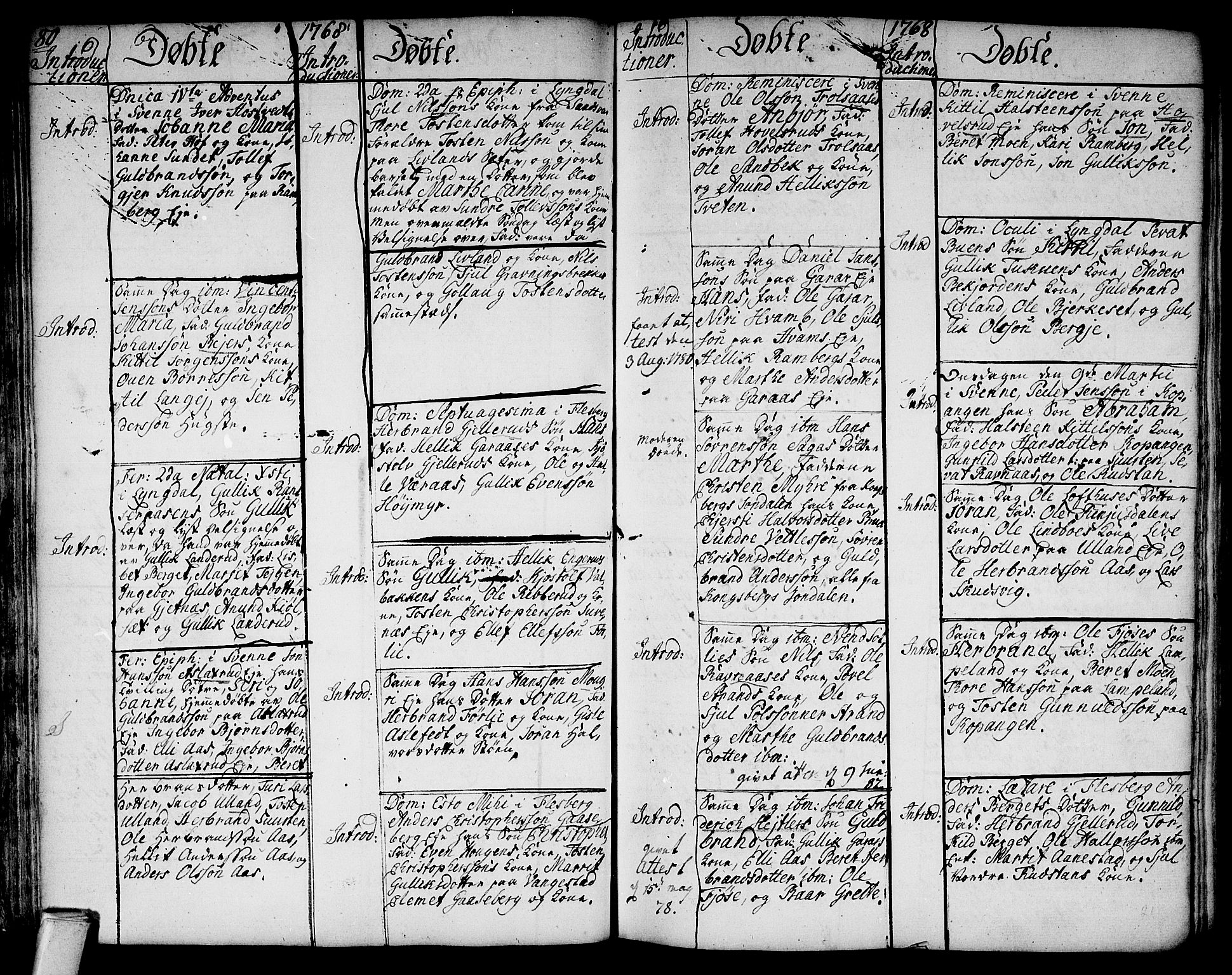 Flesberg kirkebøker, SAKO/A-18/F/Fa/L0003: Parish register (official) no. I 3, 1748-1790, p. 80-81