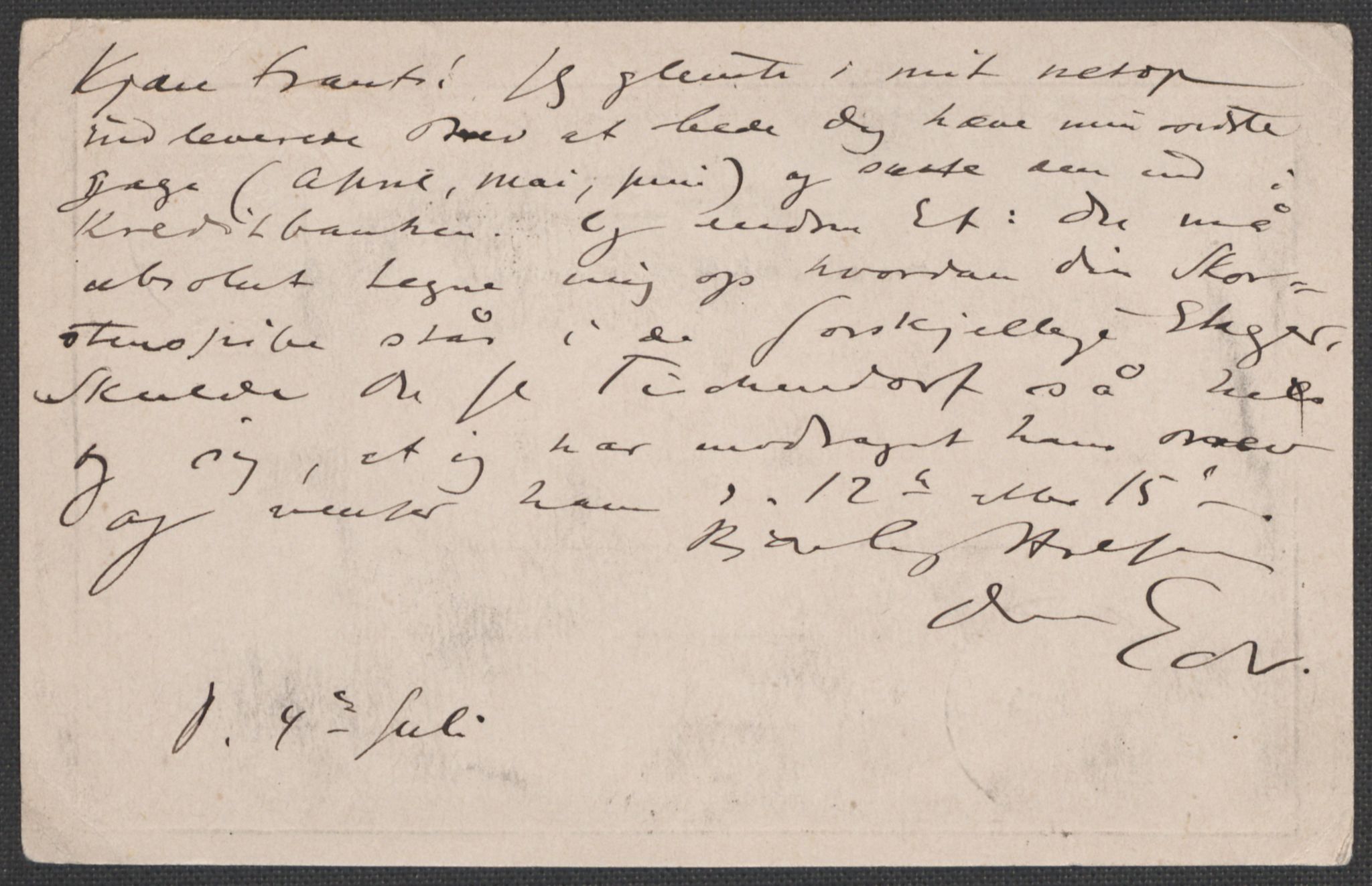 Beyer, Frants, AV/RA-PA-0132/F/L0001: Brev fra Edvard Grieg til Frantz Beyer og "En del optegnelser som kan tjene til kommentar til brevene" av Marie Beyer, 1872-1907, p. 135