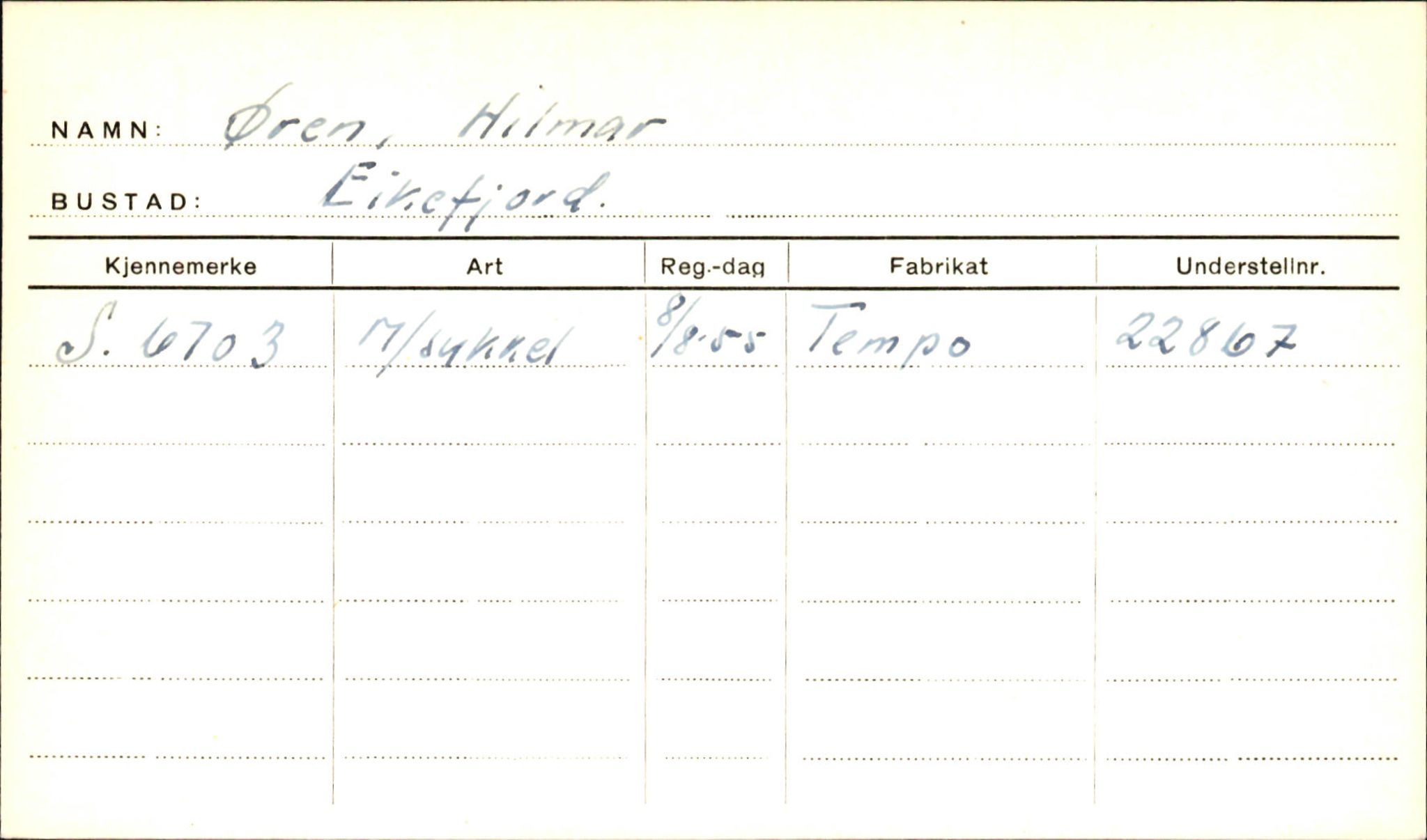 Statens vegvesen, Sogn og Fjordane vegkontor, AV/SAB-A-5301/4/F/L0002: Eigarregister Fjordane til 1.6.1961, 1930-1961, p. 679