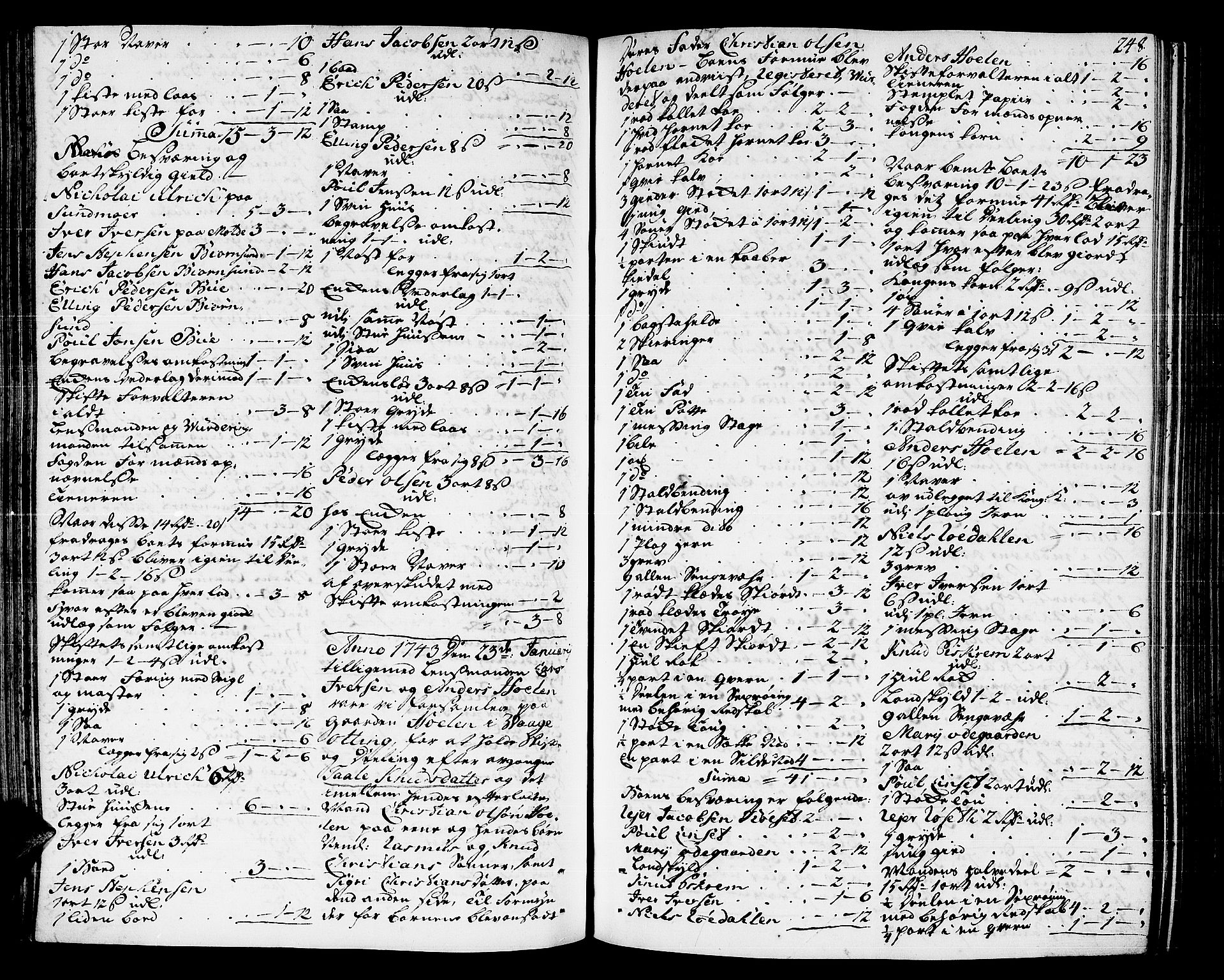 Romsdal sorenskriveri, AV/SAT-A-4149/1/3/3A/L0007: Skifteprotokoll, 1740-1751, p. 247b-248a