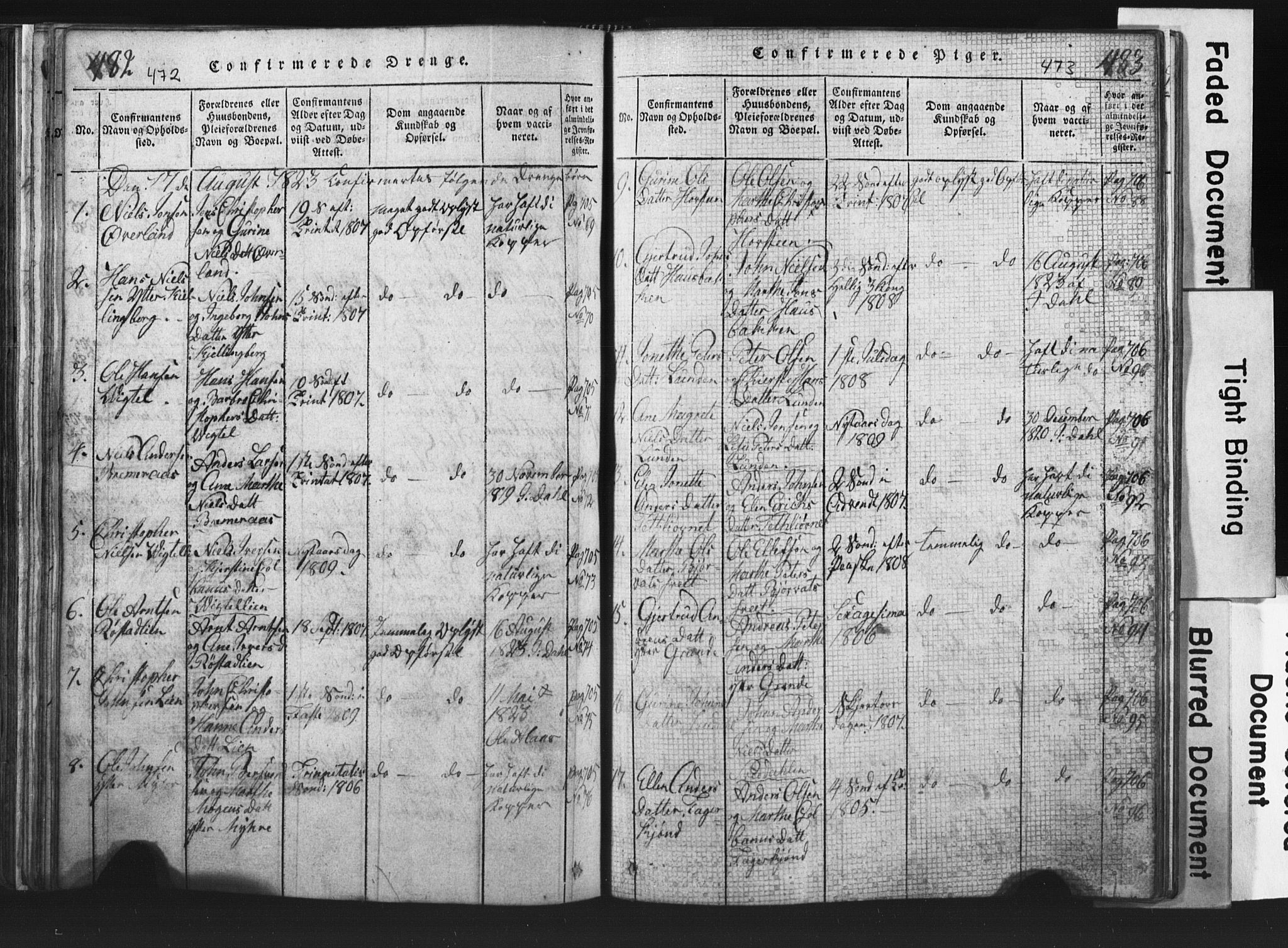 Ministerialprotokoller, klokkerbøker og fødselsregistre - Nord-Trøndelag, SAT/A-1458/701/L0017: Parish register (copy) no. 701C01, 1817-1825, p. 472-473