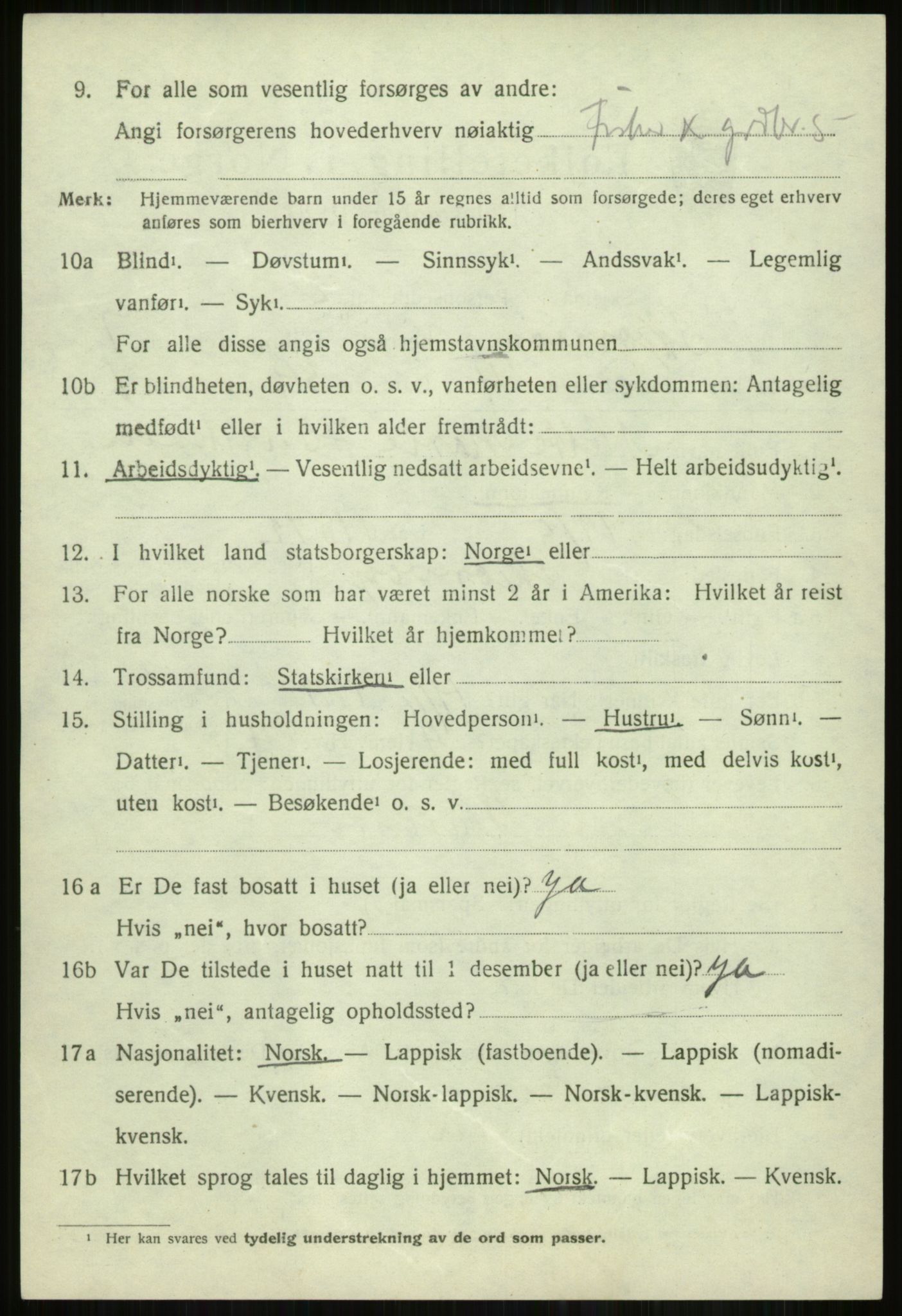 SATØ, 1920 census for Skjervøy, 1920, p. 4316