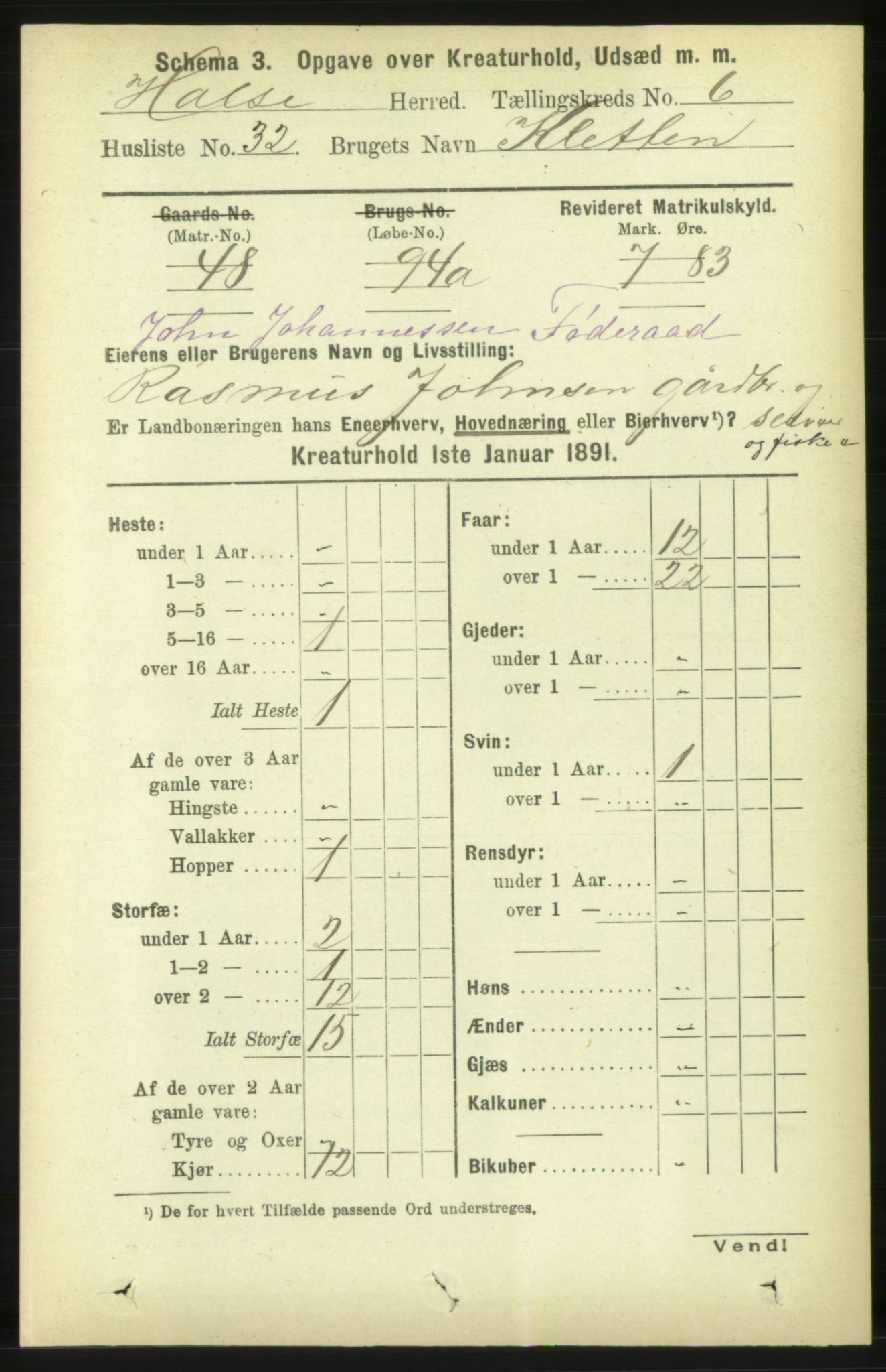 RA, 1891 census for 1571 Halsa, 1891, p. 2270