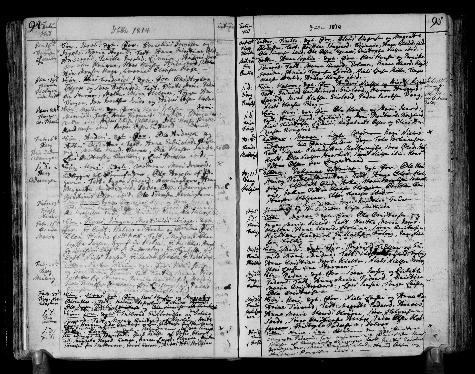 Brunlanes kirkebøker, SAKO/A-342/F/Fa/L0002: Parish register (official) no. I 2, 1802-1834, p. 94-95