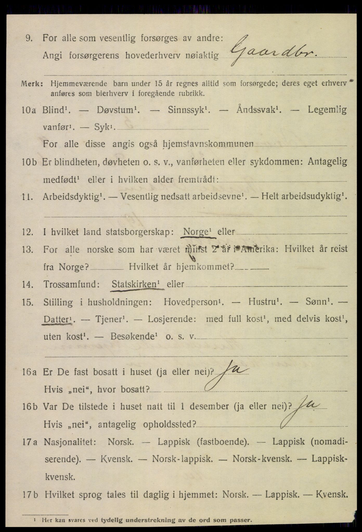 SAT, 1920 census for Brønnøy, 1920, p. 7581