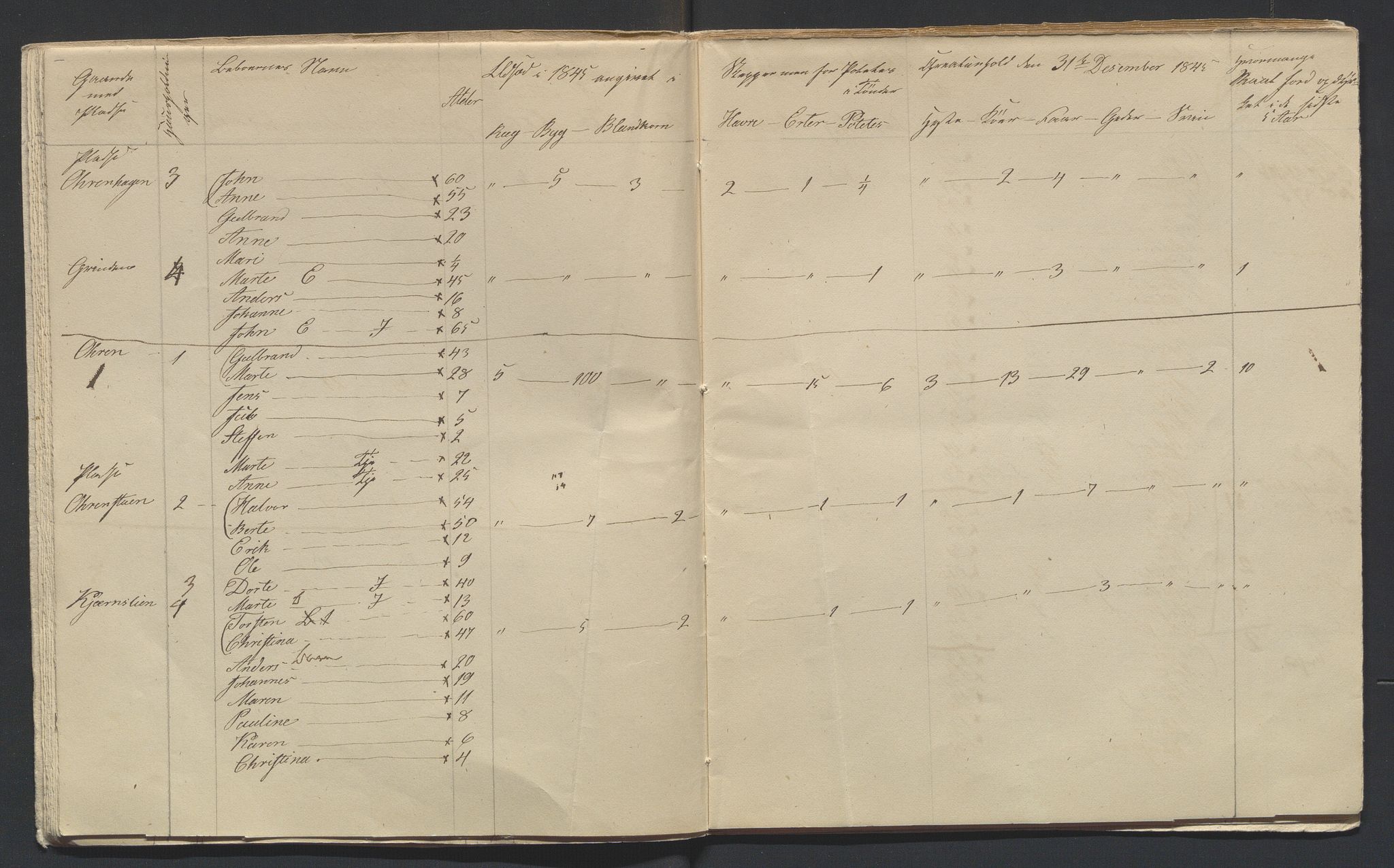 SAH, 1845 Census for Jevnaker parish, 1845, p. 11