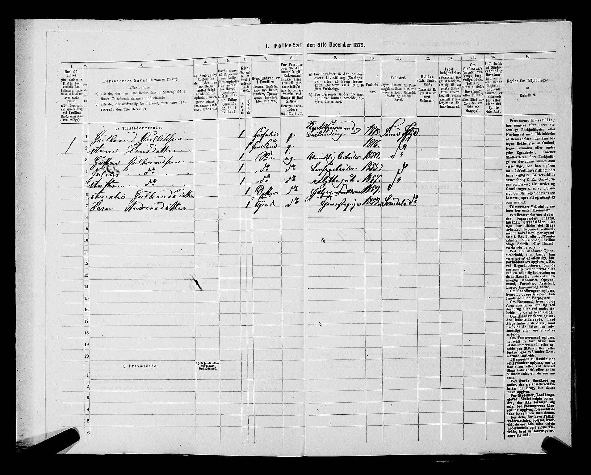 RA, 1875 census for 0130P Tune, 1875, p. 535