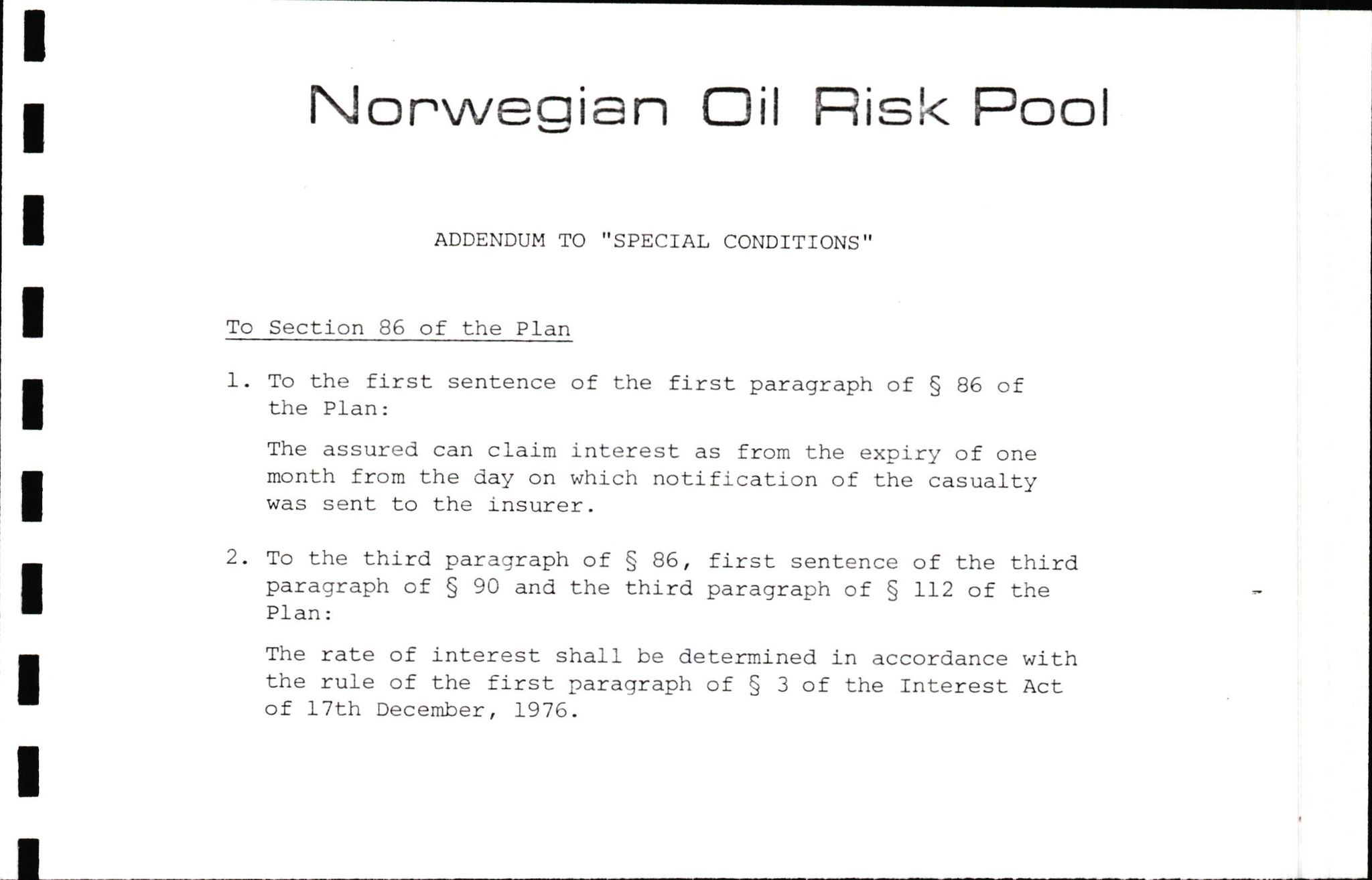 Pa 1503 - Stavanger Drilling AS, AV/SAST-A-101906/2/E/Ec/Eca/L0009: Forsikring, 1975-1980