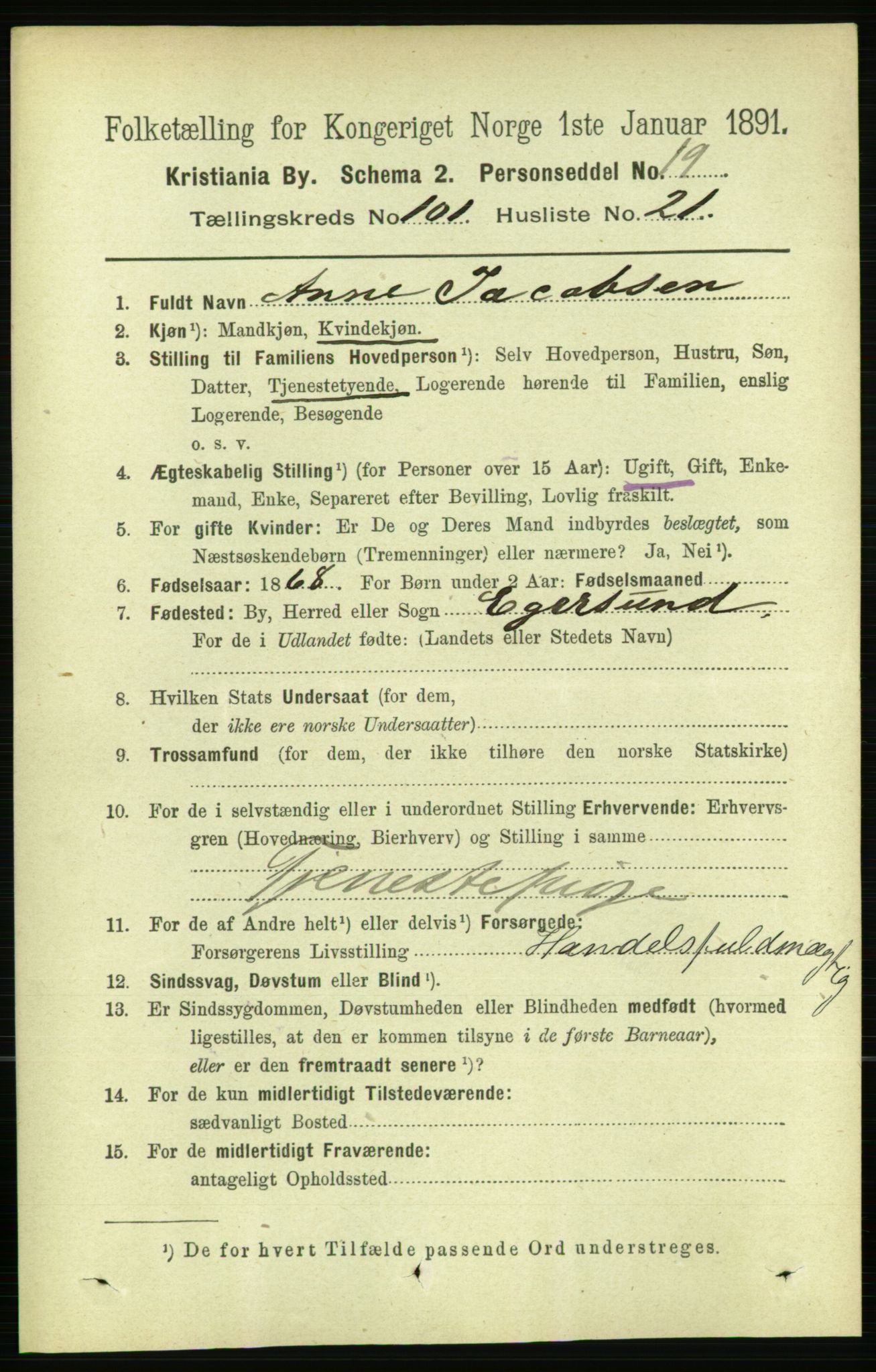 RA, 1891 census for 0301 Kristiania, 1891, p. 50513