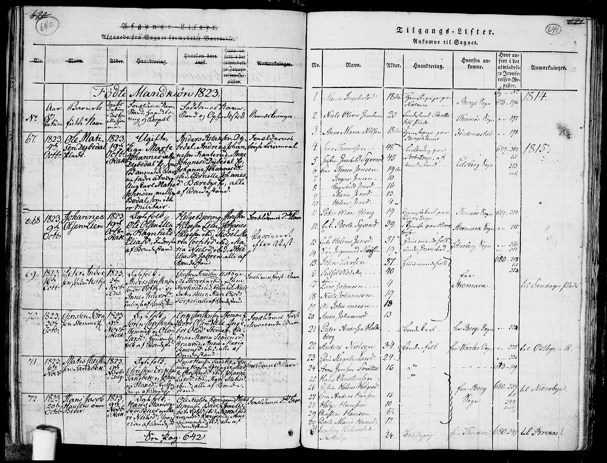 Rakkestad prestekontor Kirkebøker, AV/SAO-A-2008/F/Fa/L0006: Parish register (official) no. I 6, 1814-1824, p. 640-641
