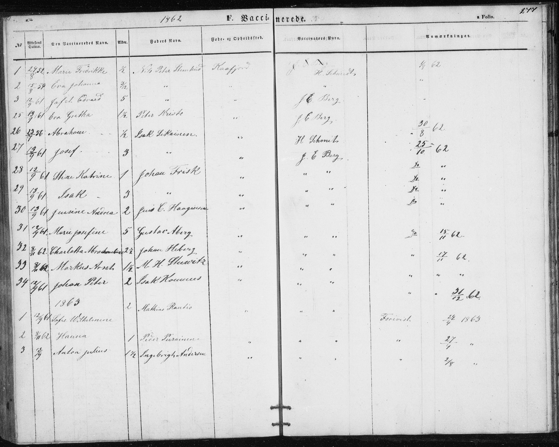 Alta sokneprestkontor, AV/SATØ-S-1338/H/Hb/L0002.klokk: Parish register (copy) no. 2, 1856-1880, p. 277