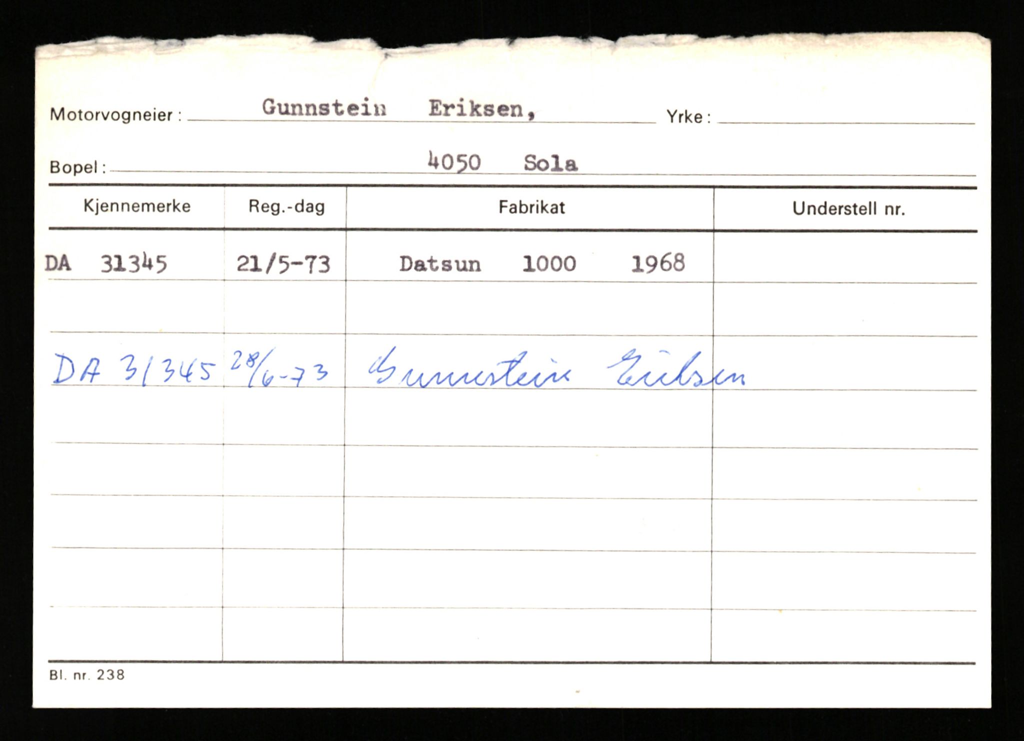 Stavanger trafikkstasjon, SAST/A-101942/0/G/L0005: Registreringsnummer: 23000 - 34245, 1930-1971, p. 2549