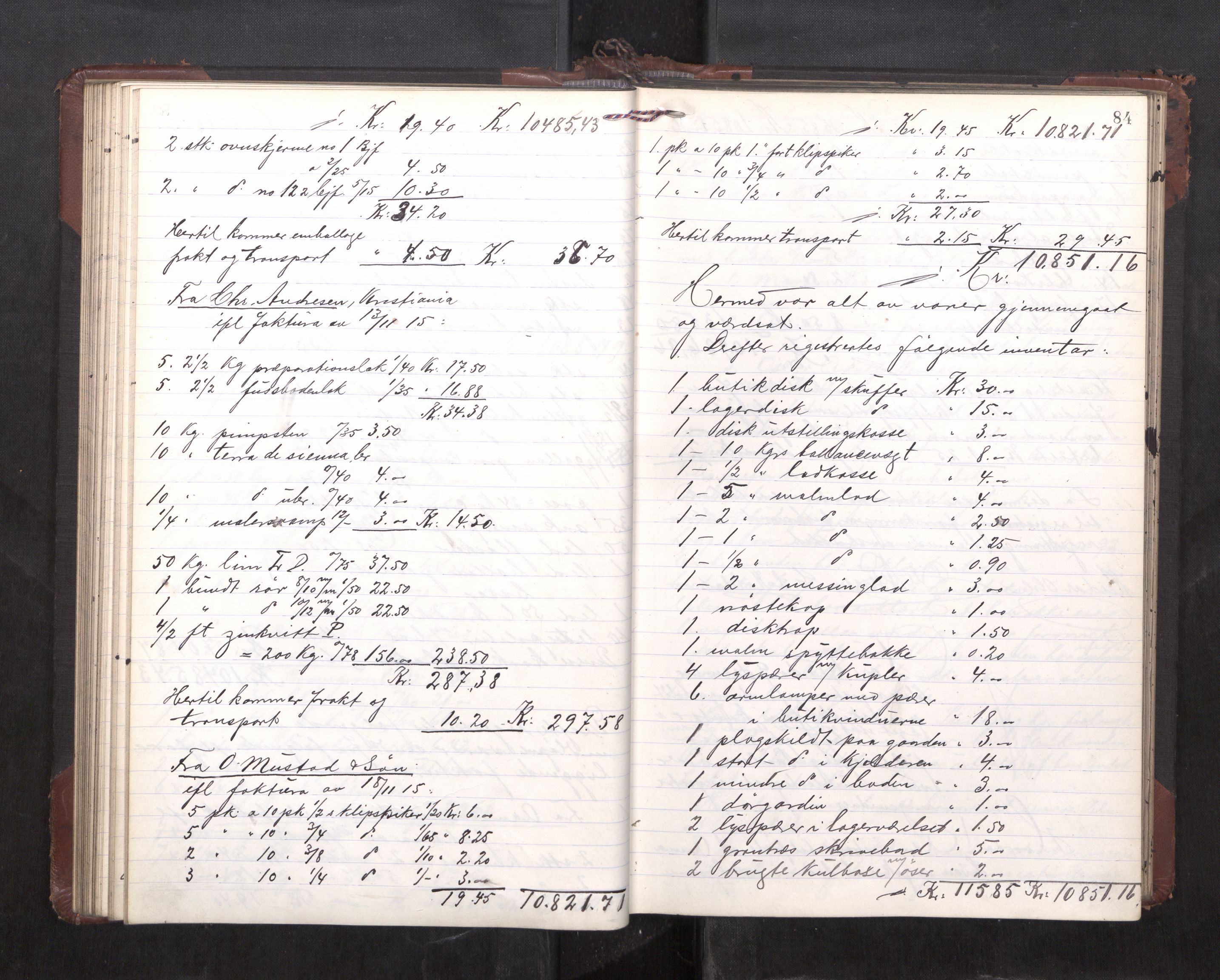 Trondheim byfogd, AV/SAT-A-0003/1/3/3C/L0036: Skifteregistreringsprotokoll - 14/4-24/9. (u/ register), 1915-1918, p. 84