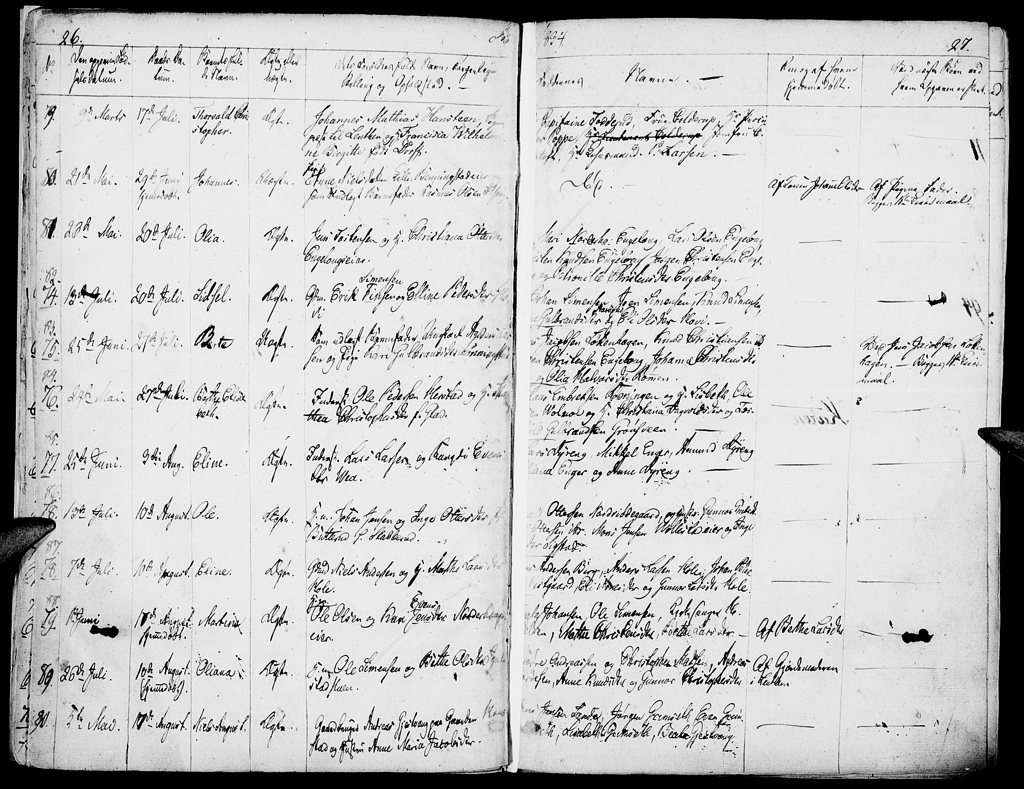 Løten prestekontor, SAH/PREST-022/K/Ka/L0006: Parish register (official) no. 6, 1832-1849, p. 26-27