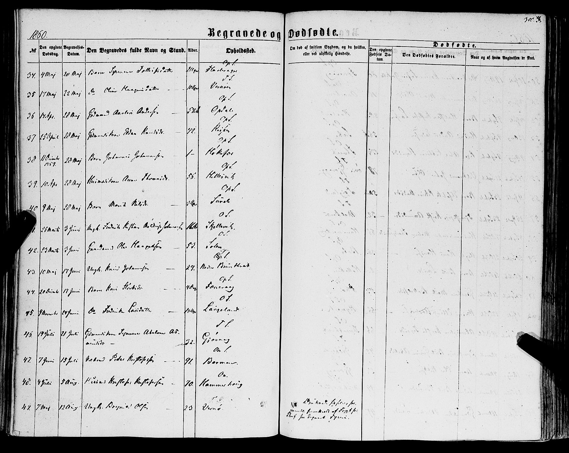 Tysnes sokneprestembete, SAB/A-78601/H/Haa: Parish register (official) no. A 11, 1860-1871, p. 300