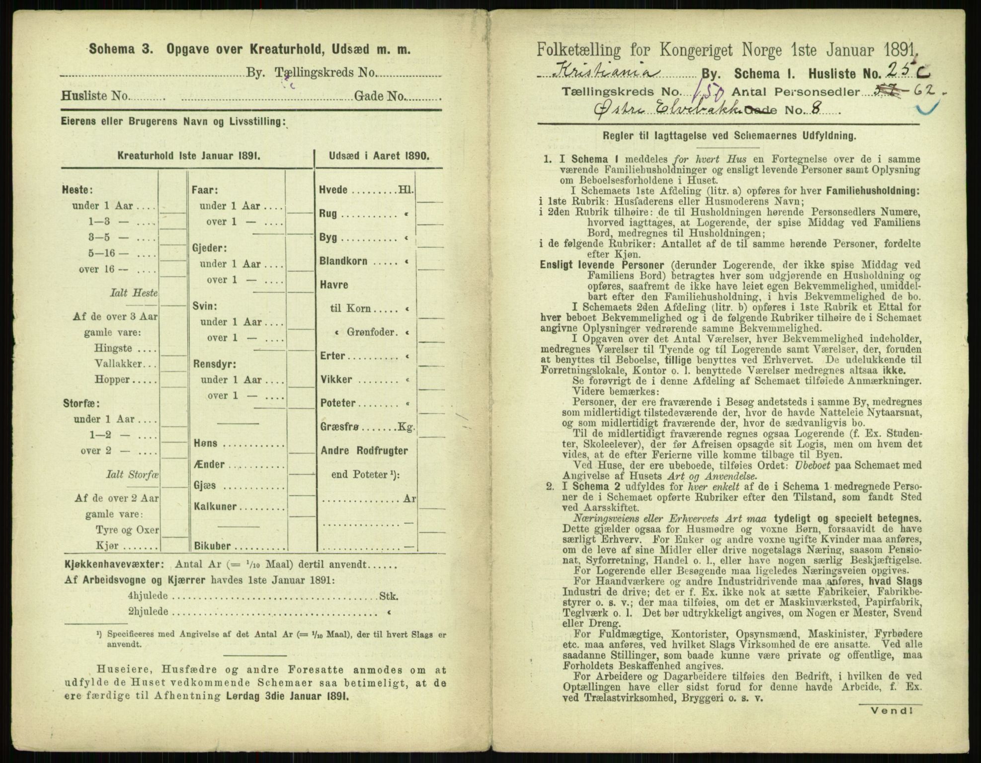 RA, 1891 census for 0301 Kristiania, 1891, p. 83815