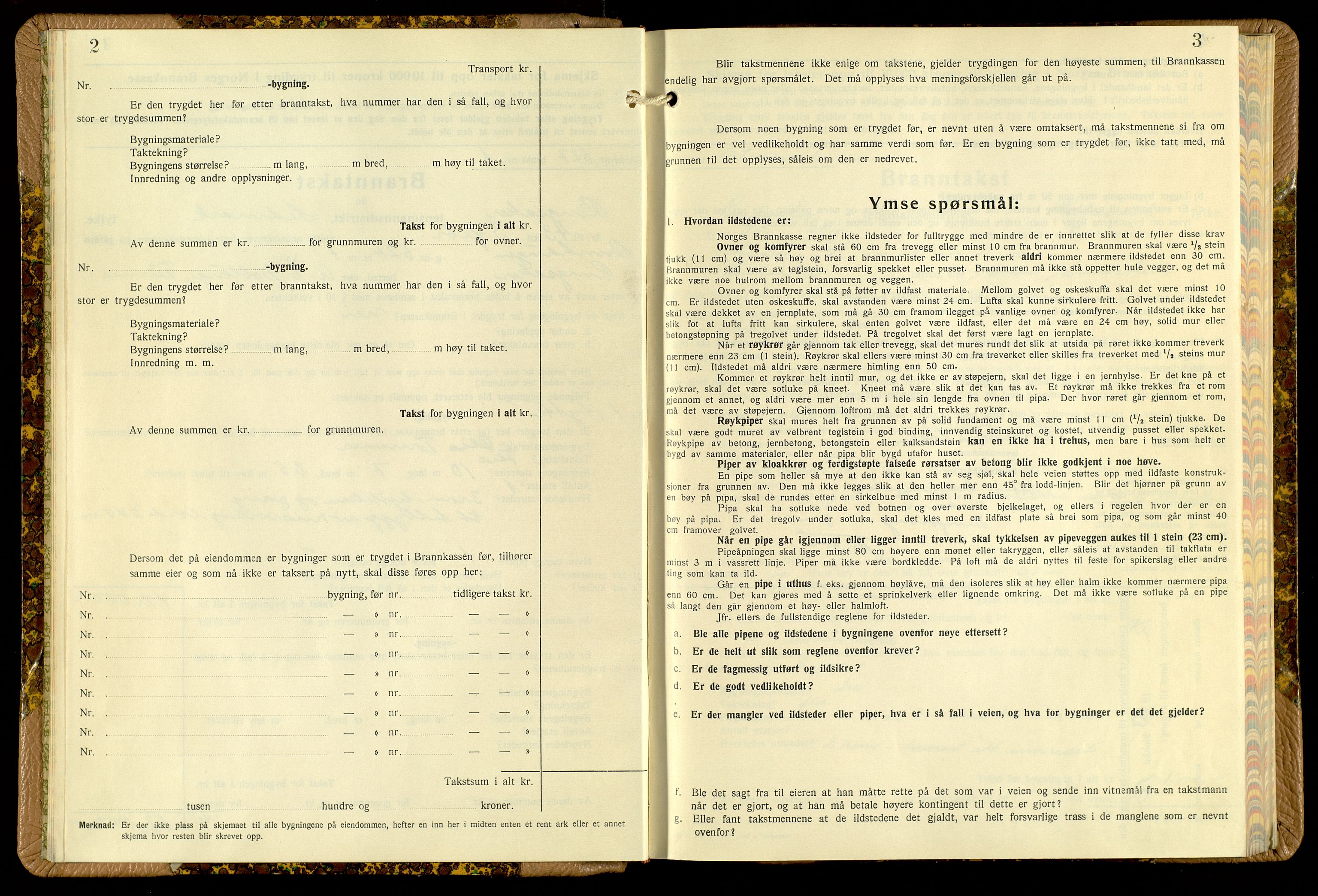 Norges Brannkasse, Ringsaker, AV/SAH-NBRANR-003/F/L0010: Branntakstprotokoll, 1943-1949, p. 2-3