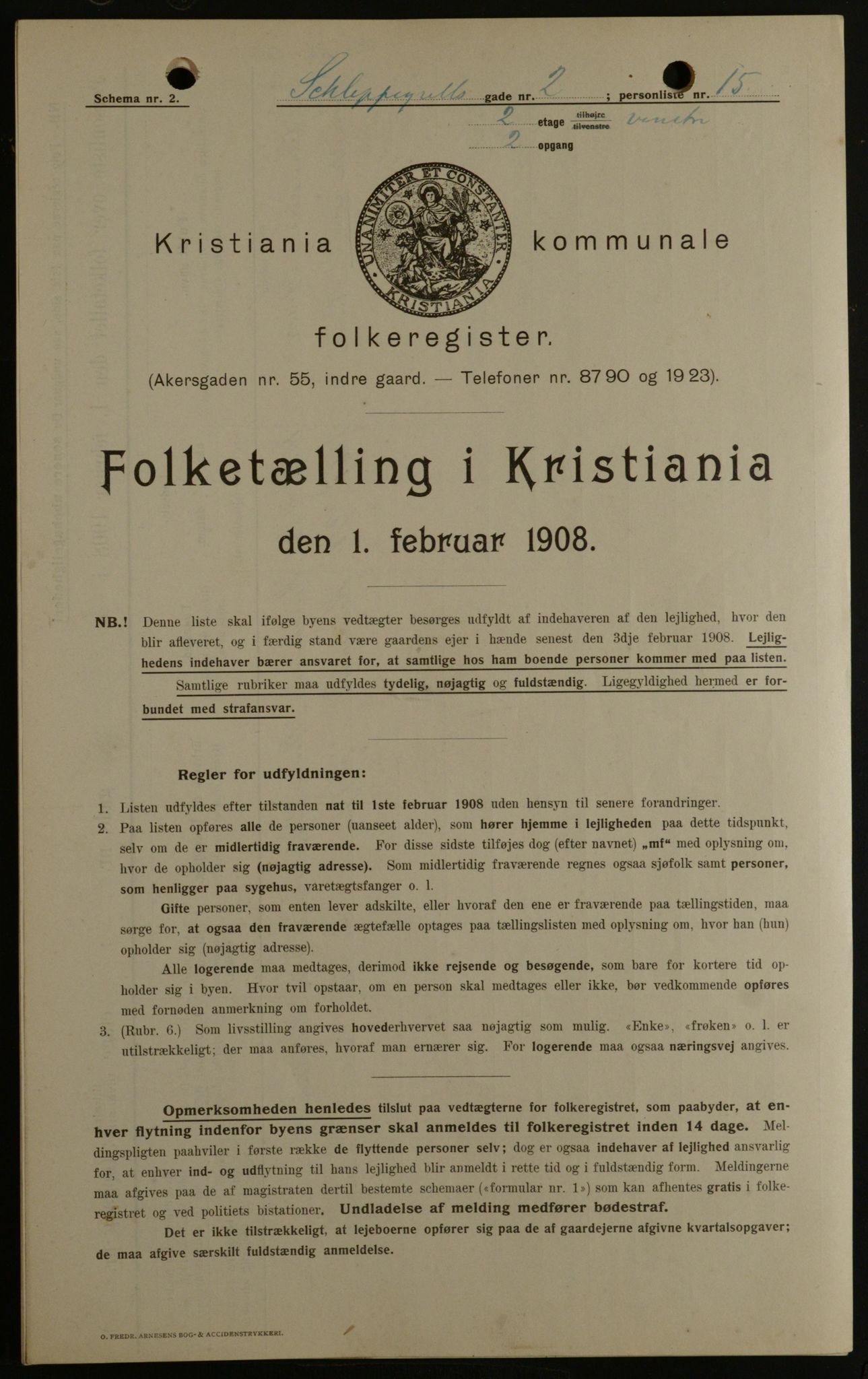 OBA, Municipal Census 1908 for Kristiania, 1908, p. 80749