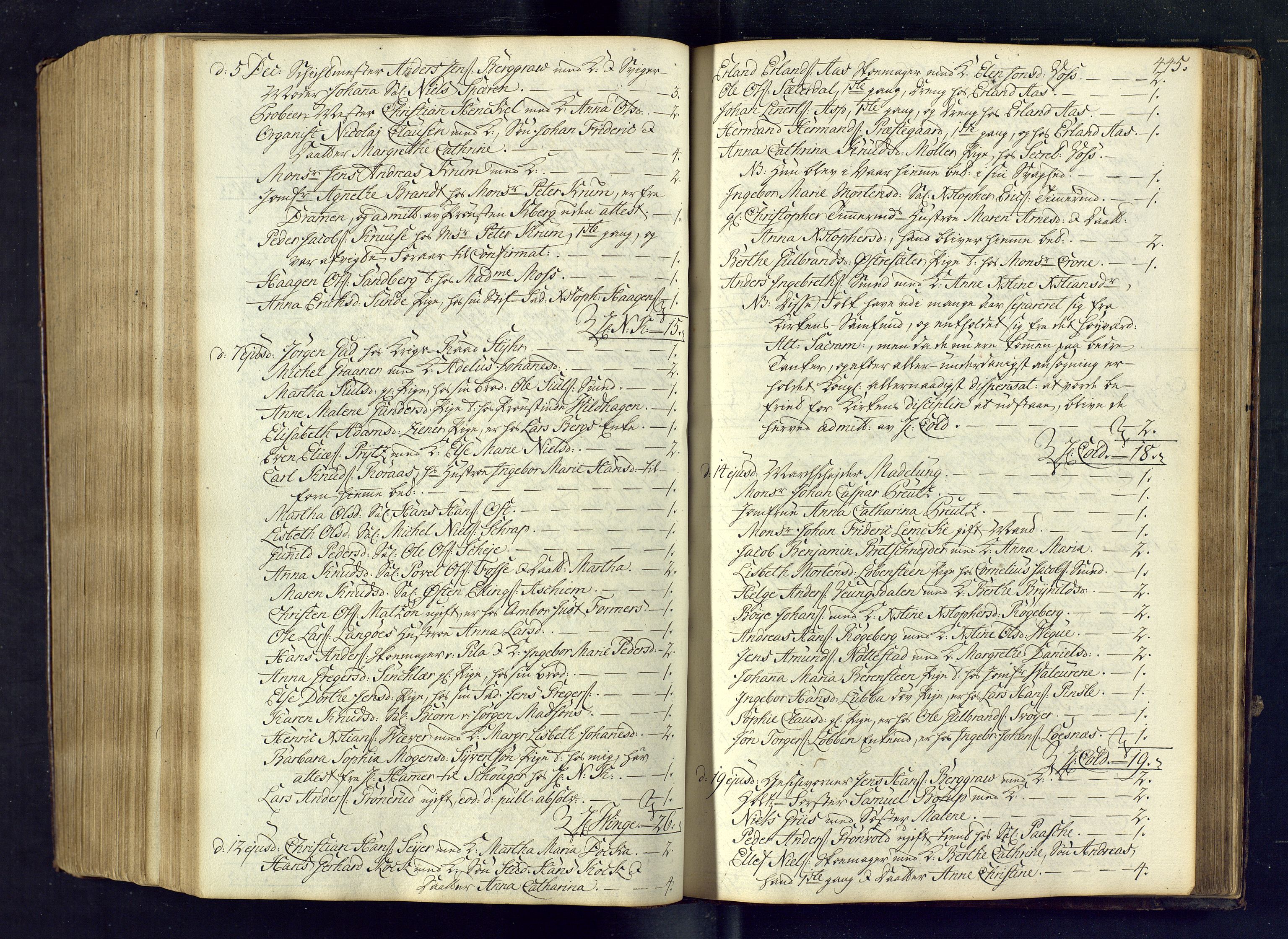 Kongsberg kirkebøker, SAKO/A-22/M/Ma/L0005: Communicants register no. 5, 1755-1761, p. 445