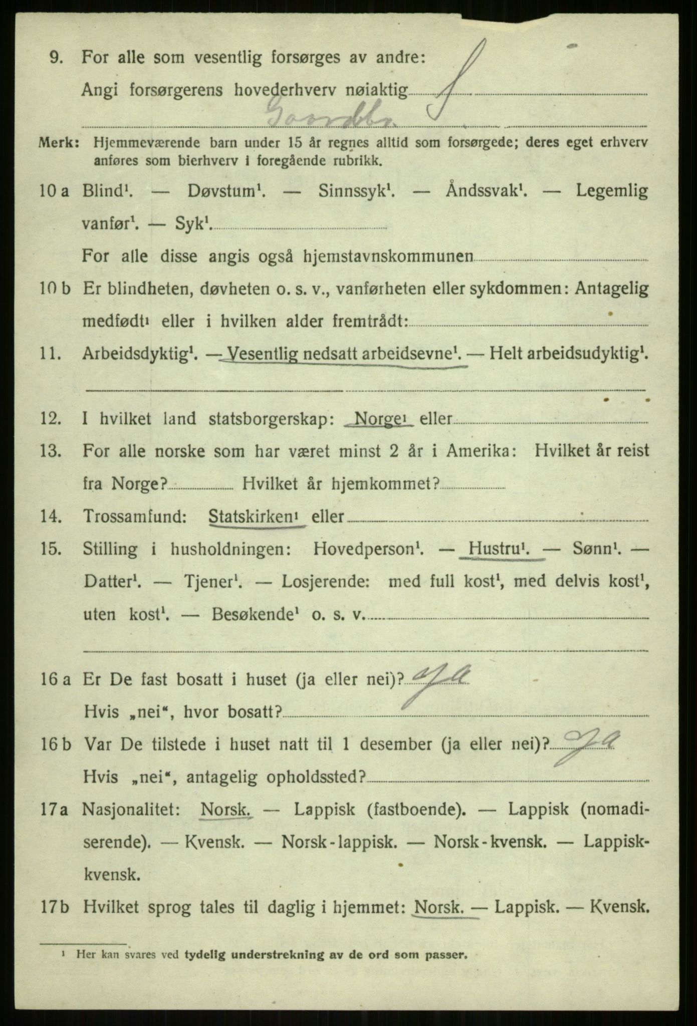 SATØ, 1920 census for Tromsøysund, 1920, p. 4925