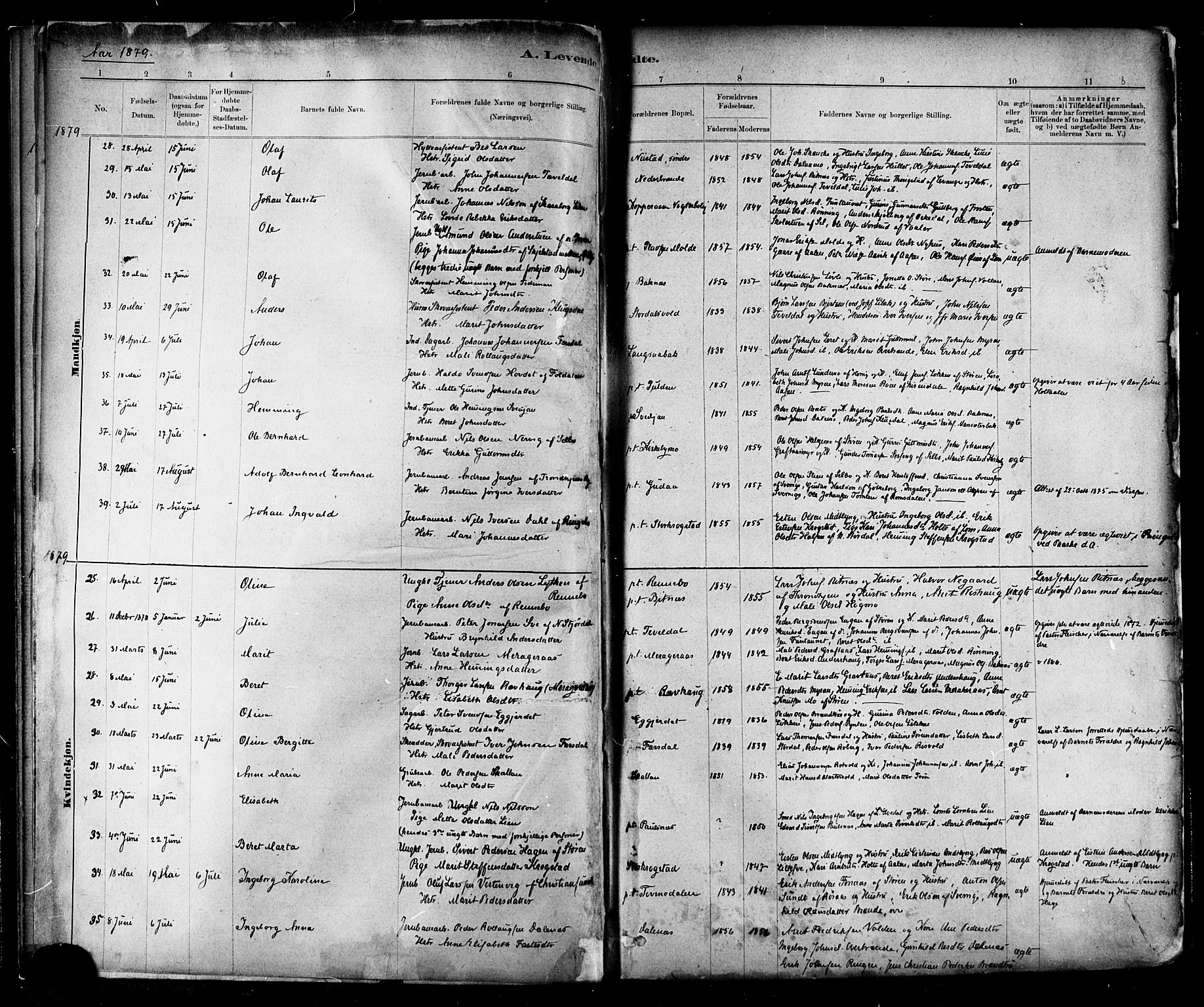 Ministerialprotokoller, klokkerbøker og fødselsregistre - Nord-Trøndelag, SAT/A-1458/706/L0047: Parish register (official) no. 706A03, 1878-1892, p. 8
