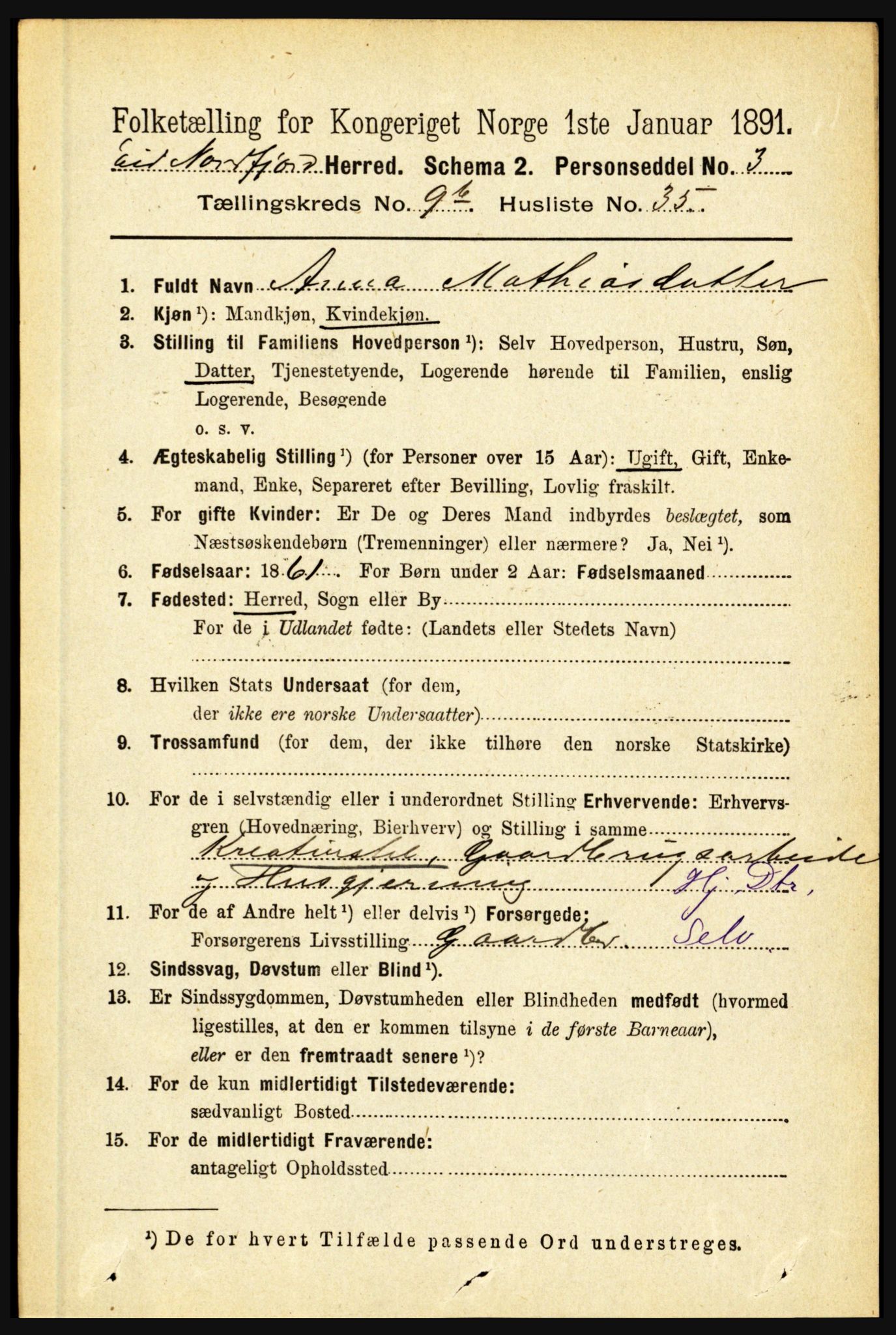 RA, 1891 census for 1443 Eid, 1891, p. 2729