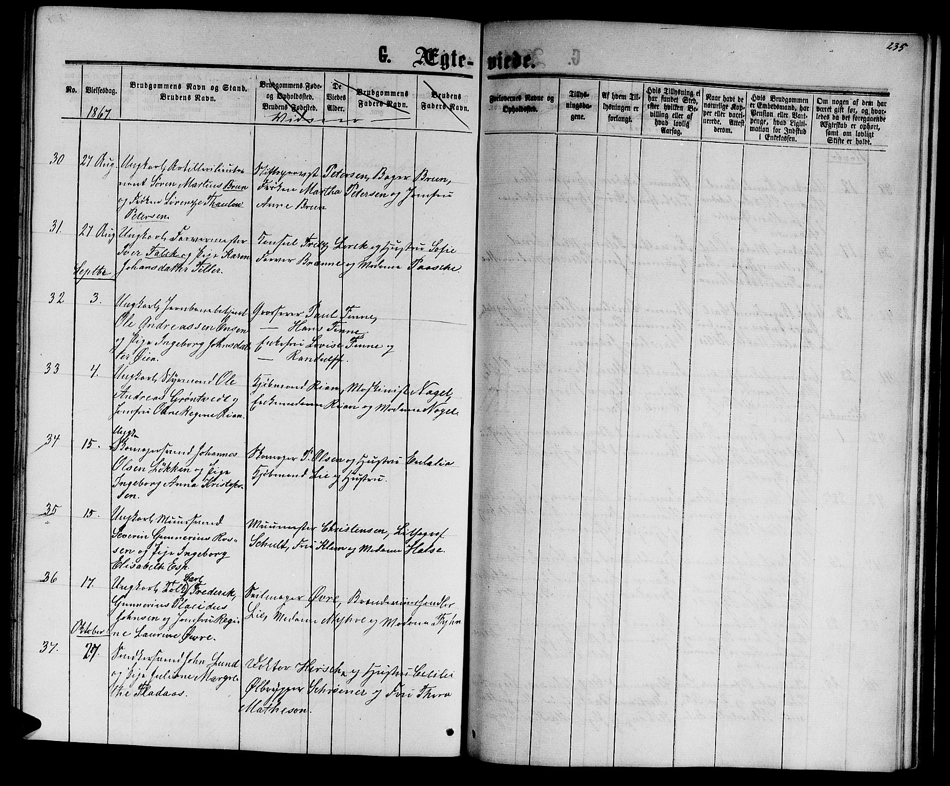 Ministerialprotokoller, klokkerbøker og fødselsregistre - Sør-Trøndelag, SAT/A-1456/601/L0087: Parish register (copy) no. 601C05, 1864-1881, p. 235