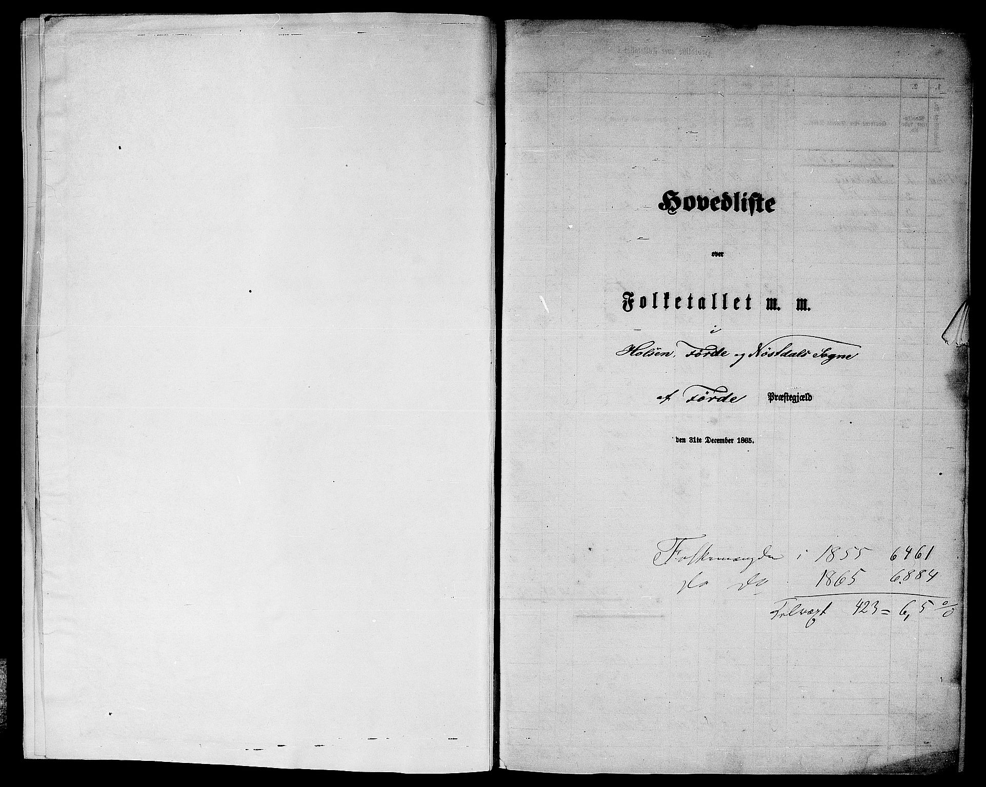 RA, 1865 census for Førde, 1865, p. 5